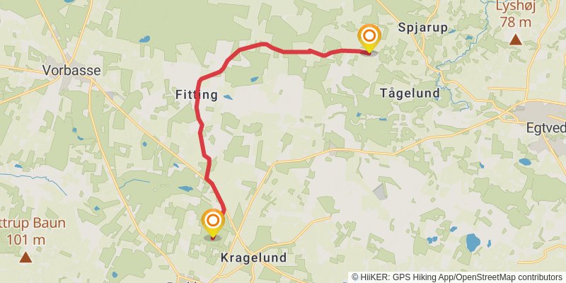 Jutland Coast To Coast Trail alt 3 Map