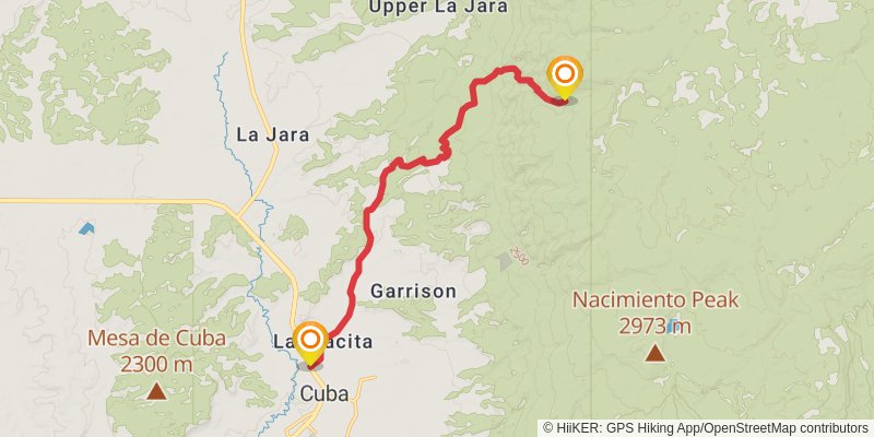 Continental Divide Trail - New Mexico stage 56 Map