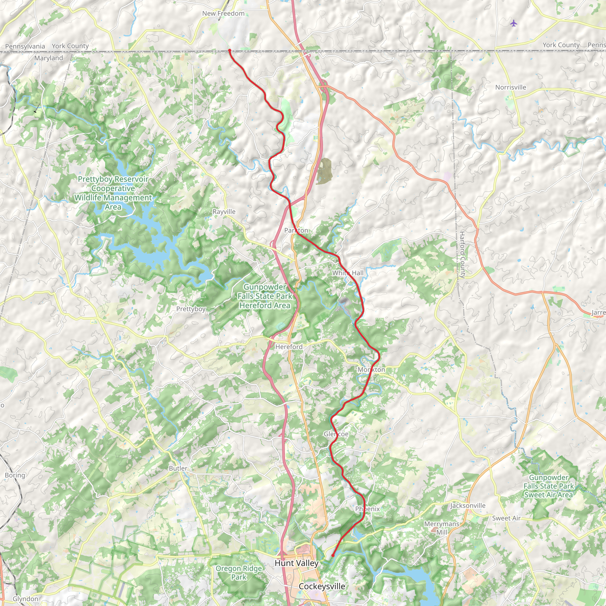 Torrey C Brown Trail mobile static map