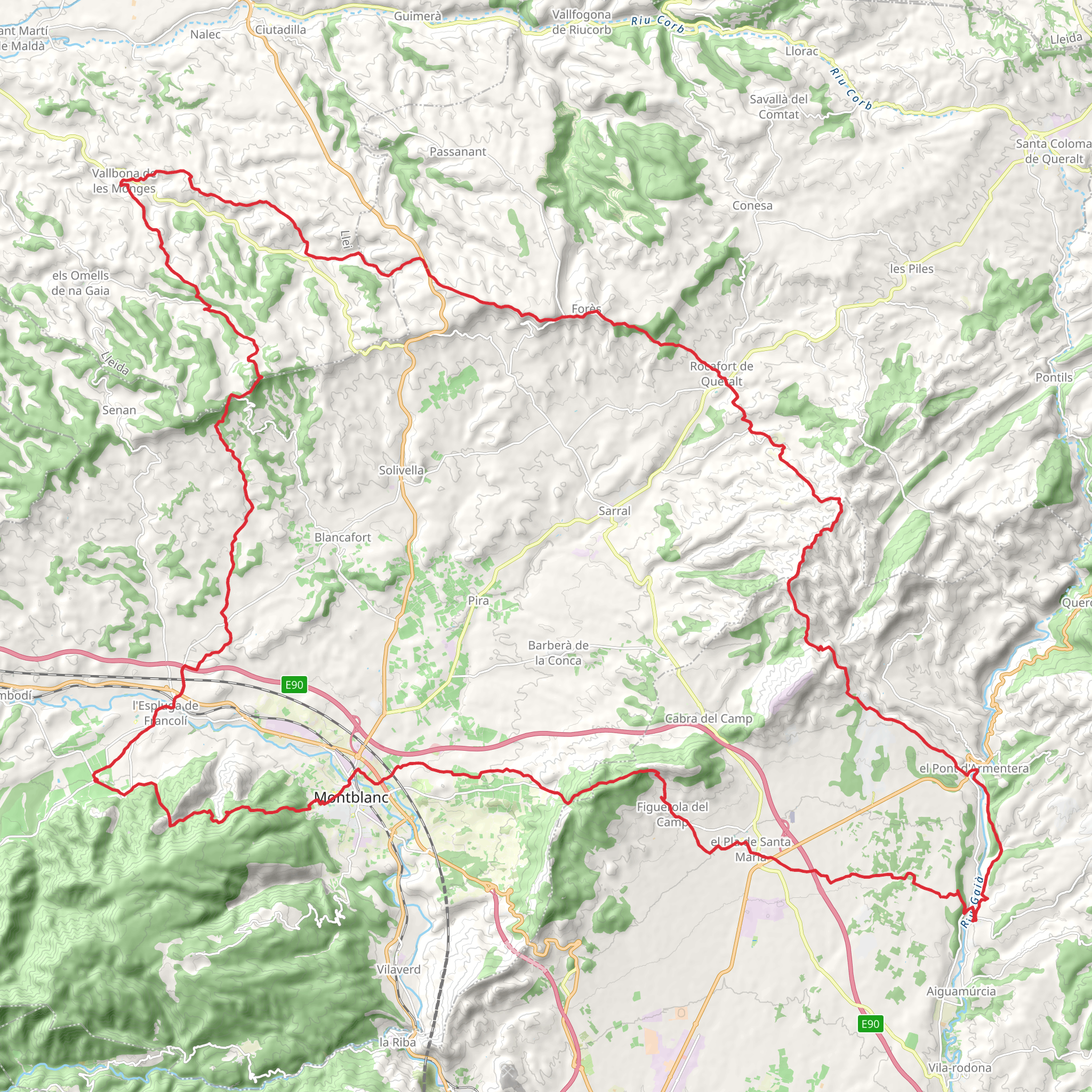 GR 175 Ruta del Cister mobile static map