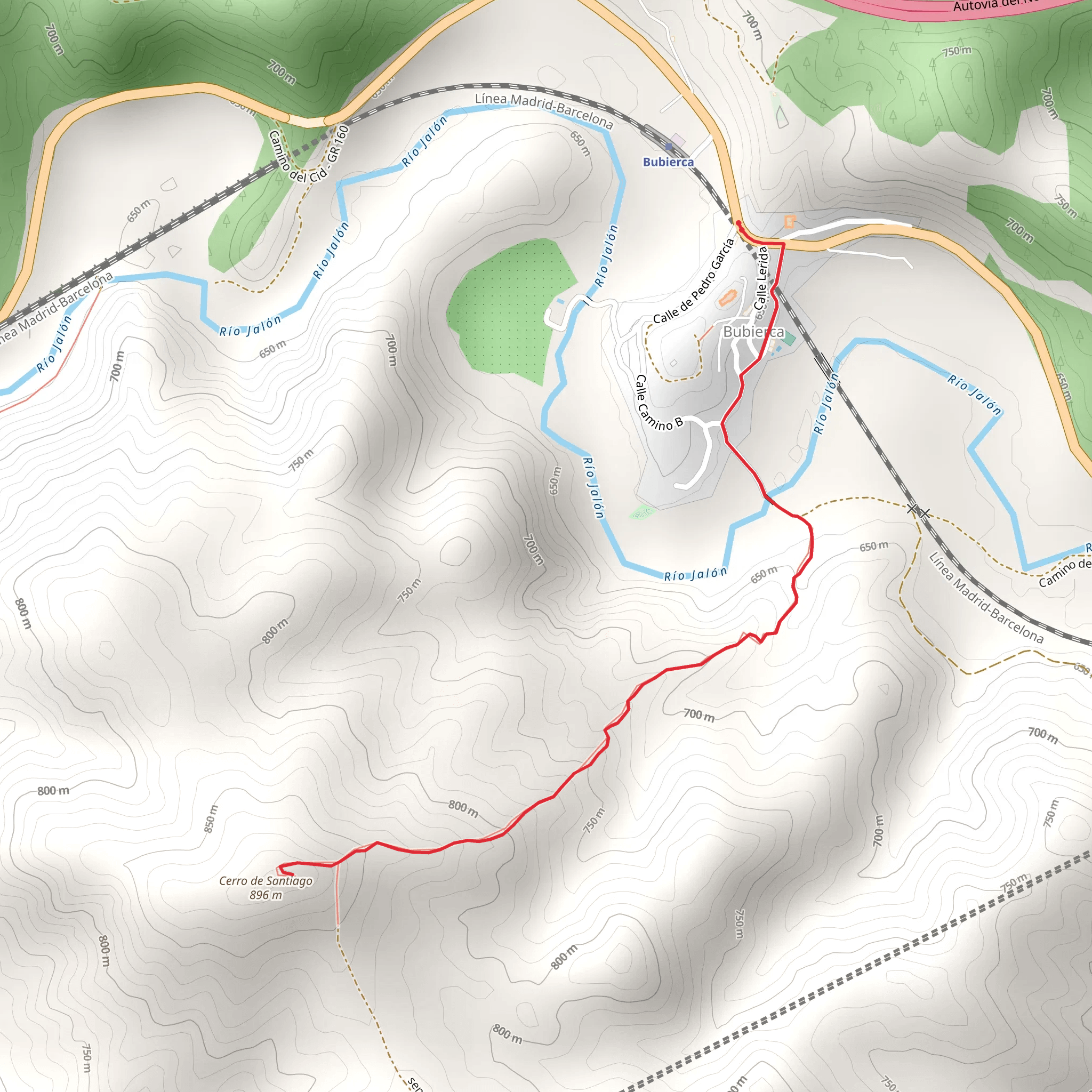 Hill of Santiago de Bubierca SL Z 6 mobile static map