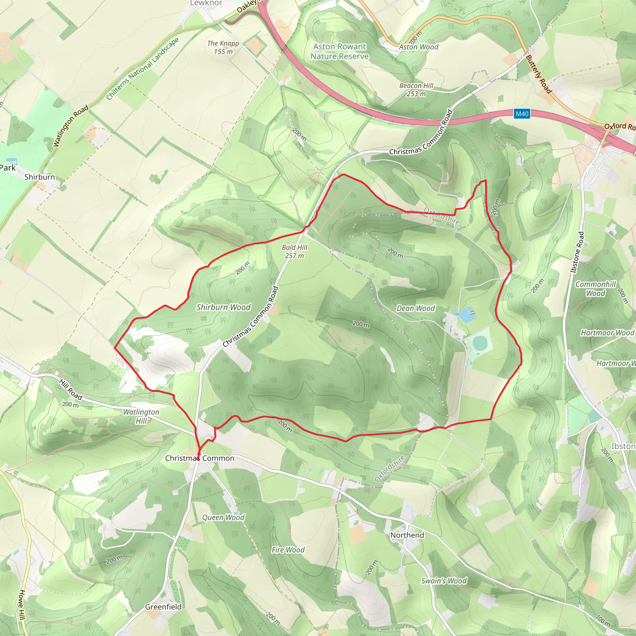 Christmas Common Loop mobile static map