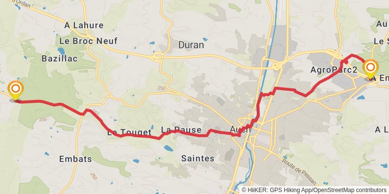 Via Tolosana stage 30 Map