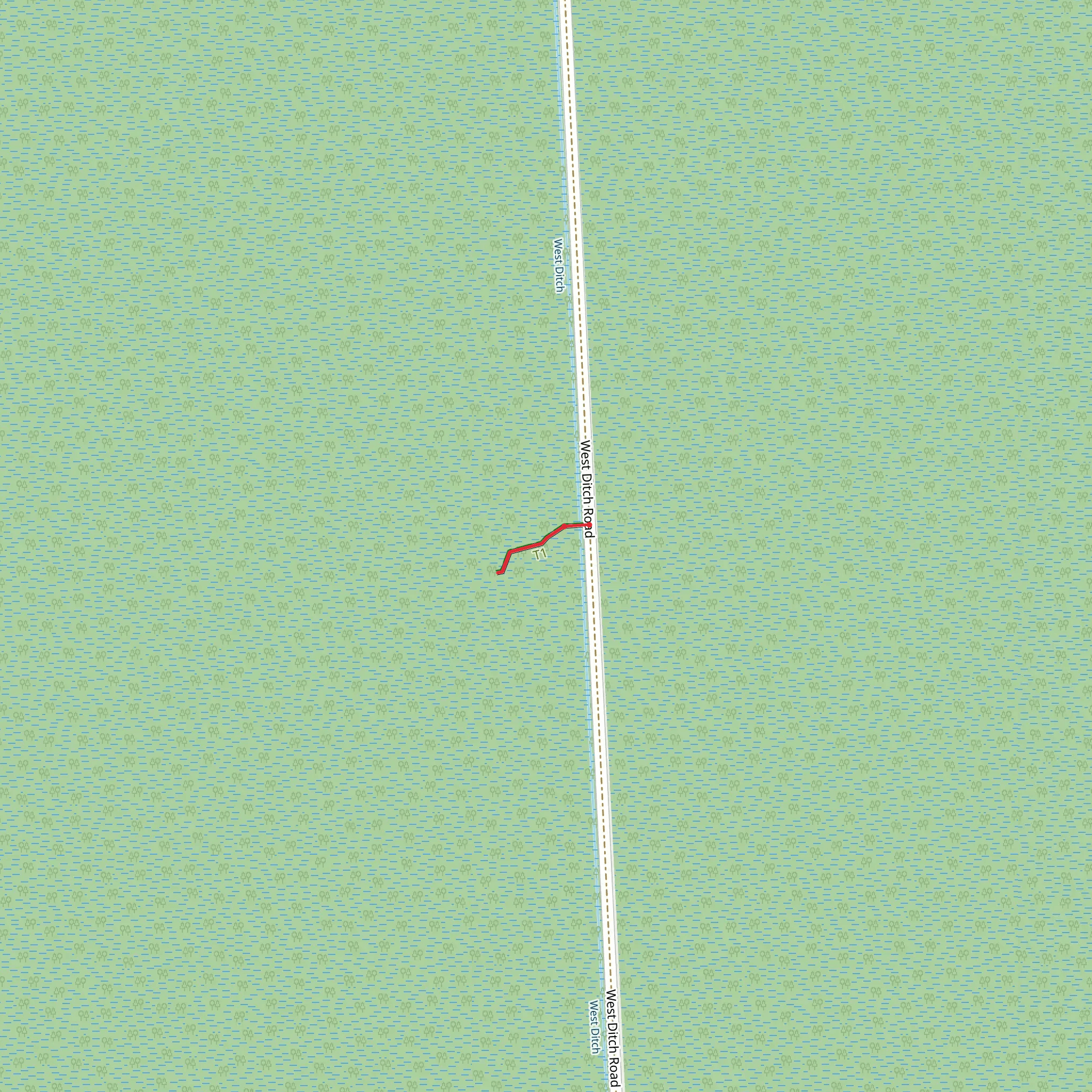 West Ditch Boardwalk mobile static map