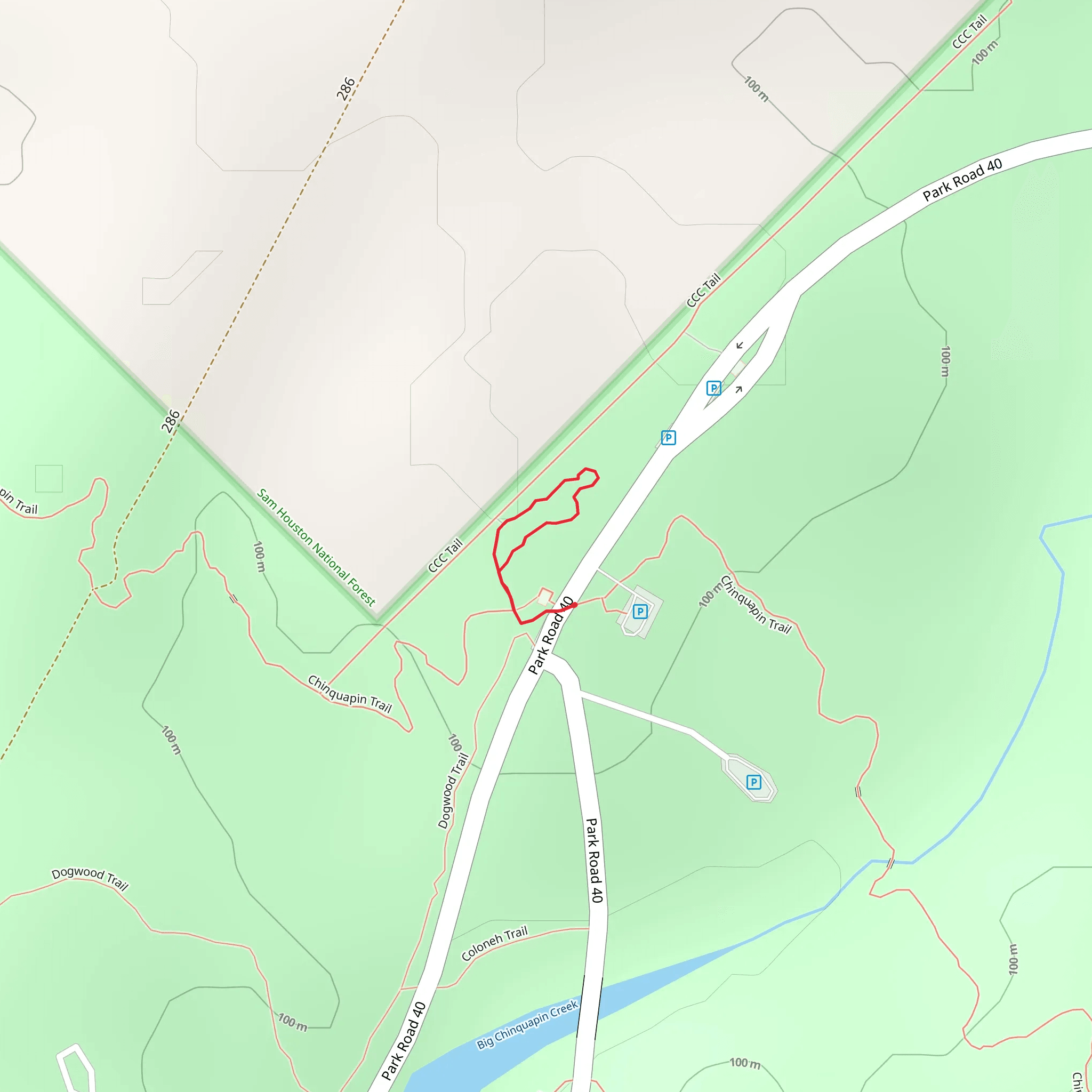Loblolly Loop Trail mobile static map