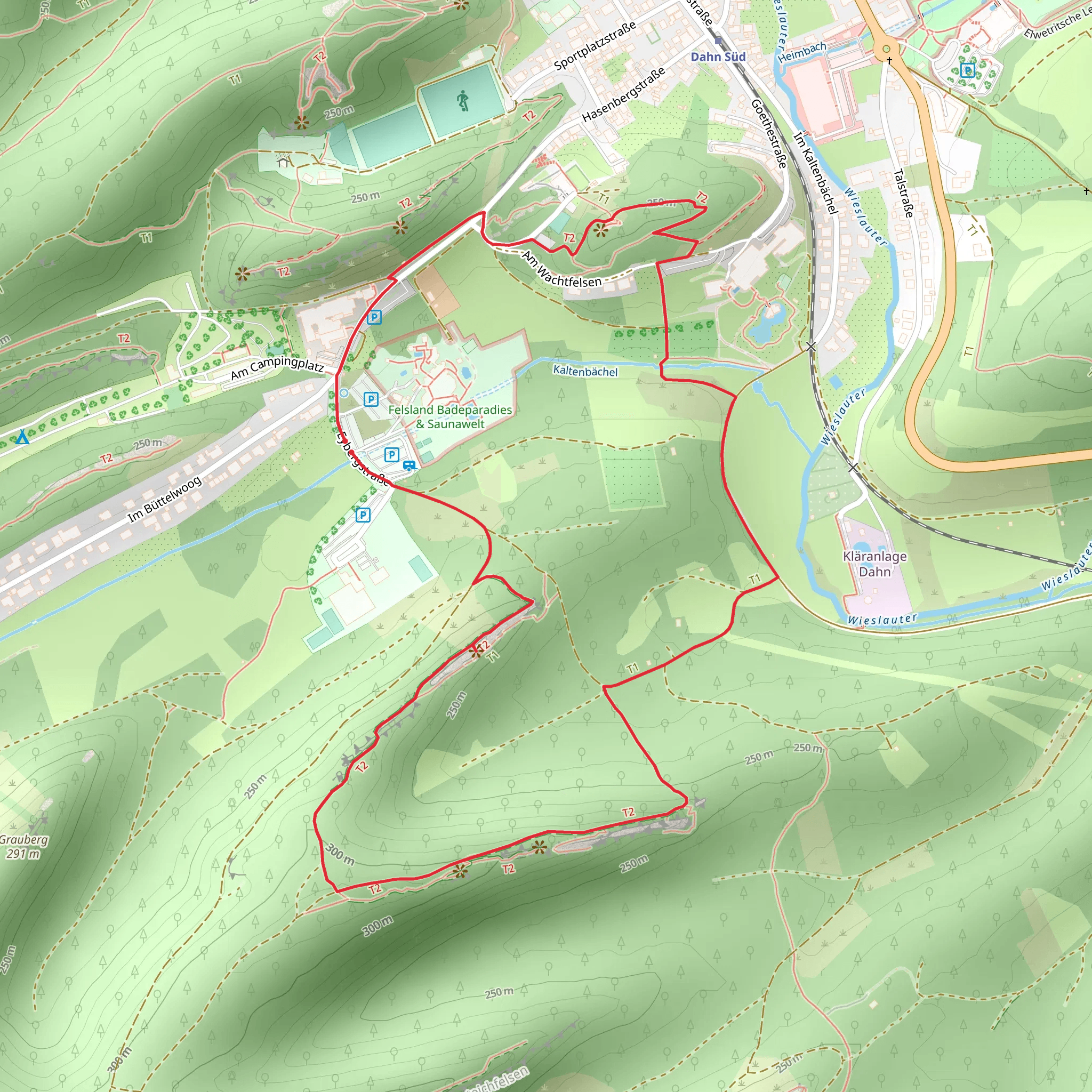 Büttelfels Loop via Dahner Felsenpfad Loop mobile static map