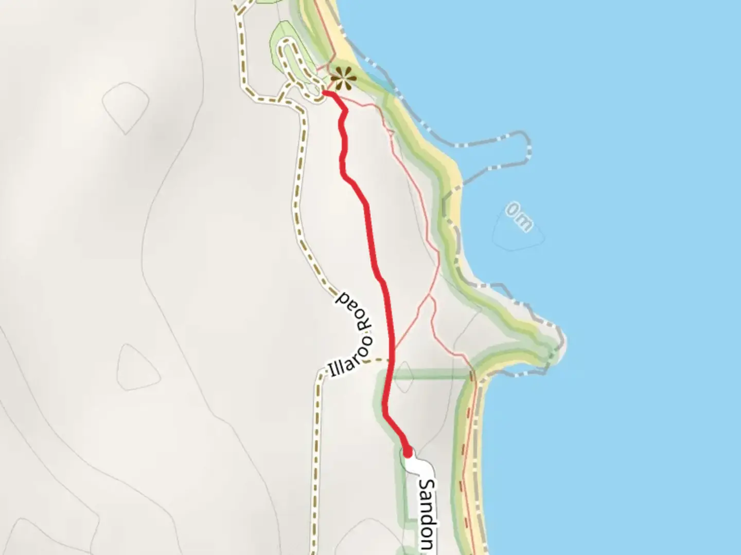 An image depicting the trail Angophora Grove Track and its surrounding area.