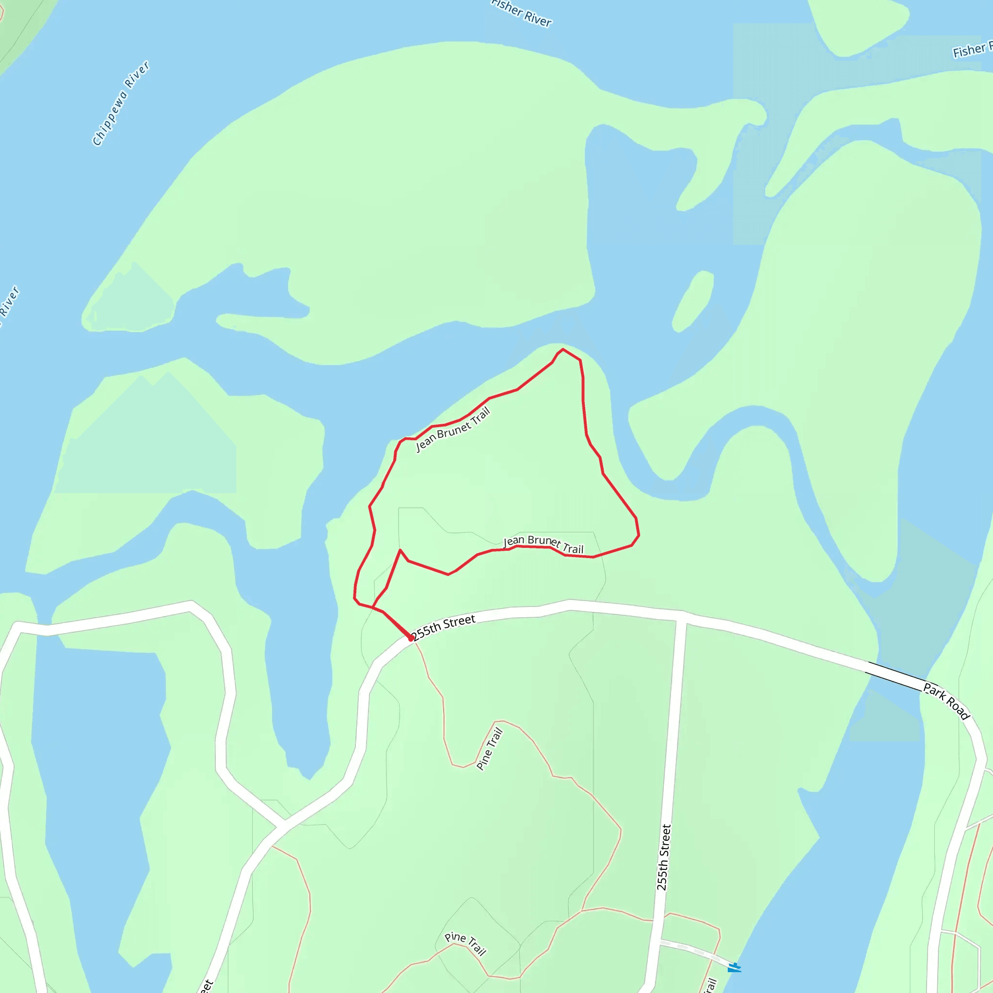 Jean Brunet Loop Trail mobile static map