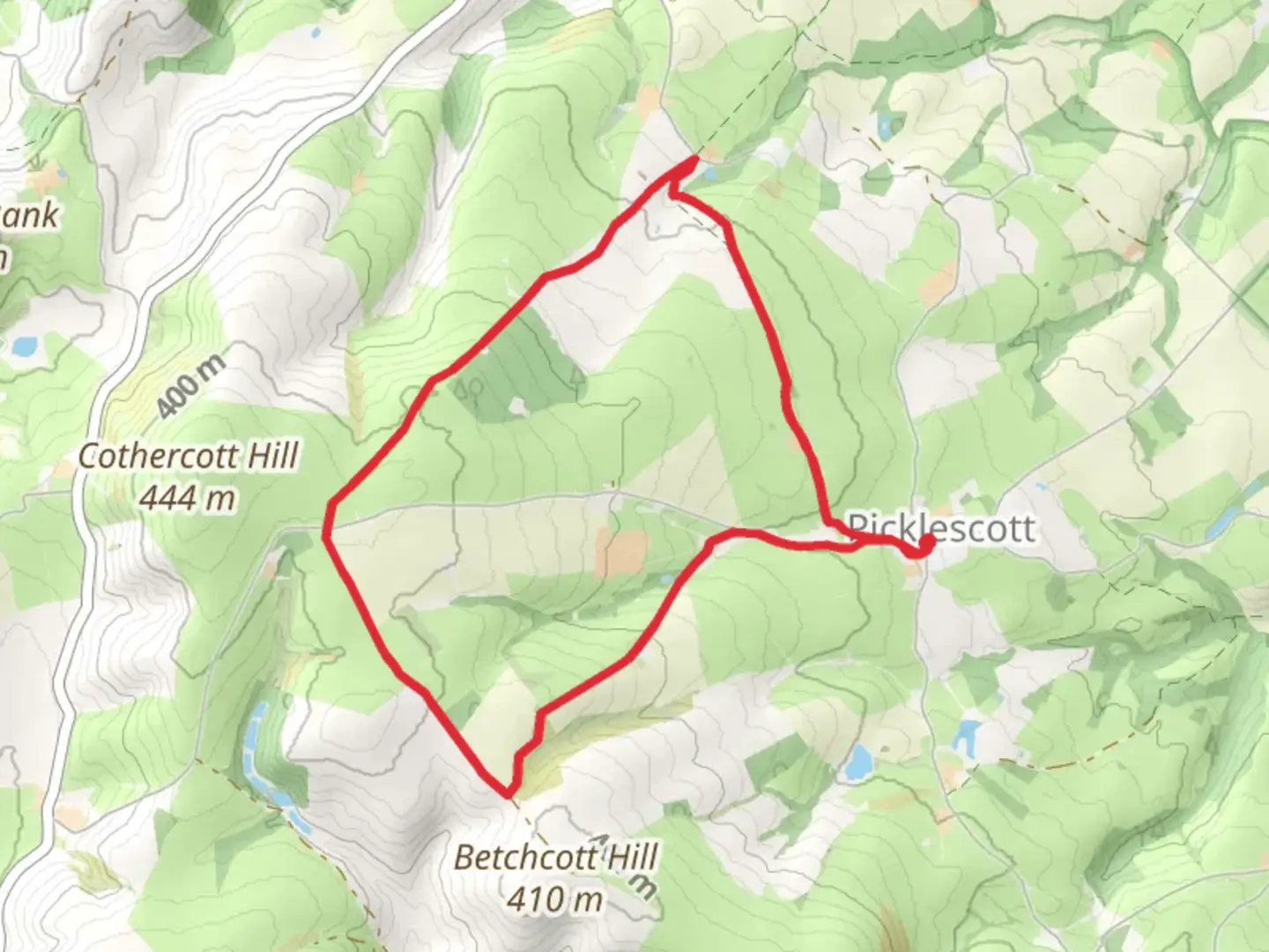 An image depicting the trail Wilderley Hill via The Port Way and Shropshire Way and its surrounding area.