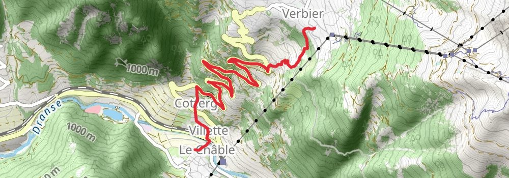 Chamonix to Zermatt - Haute Route stage 4 Map
