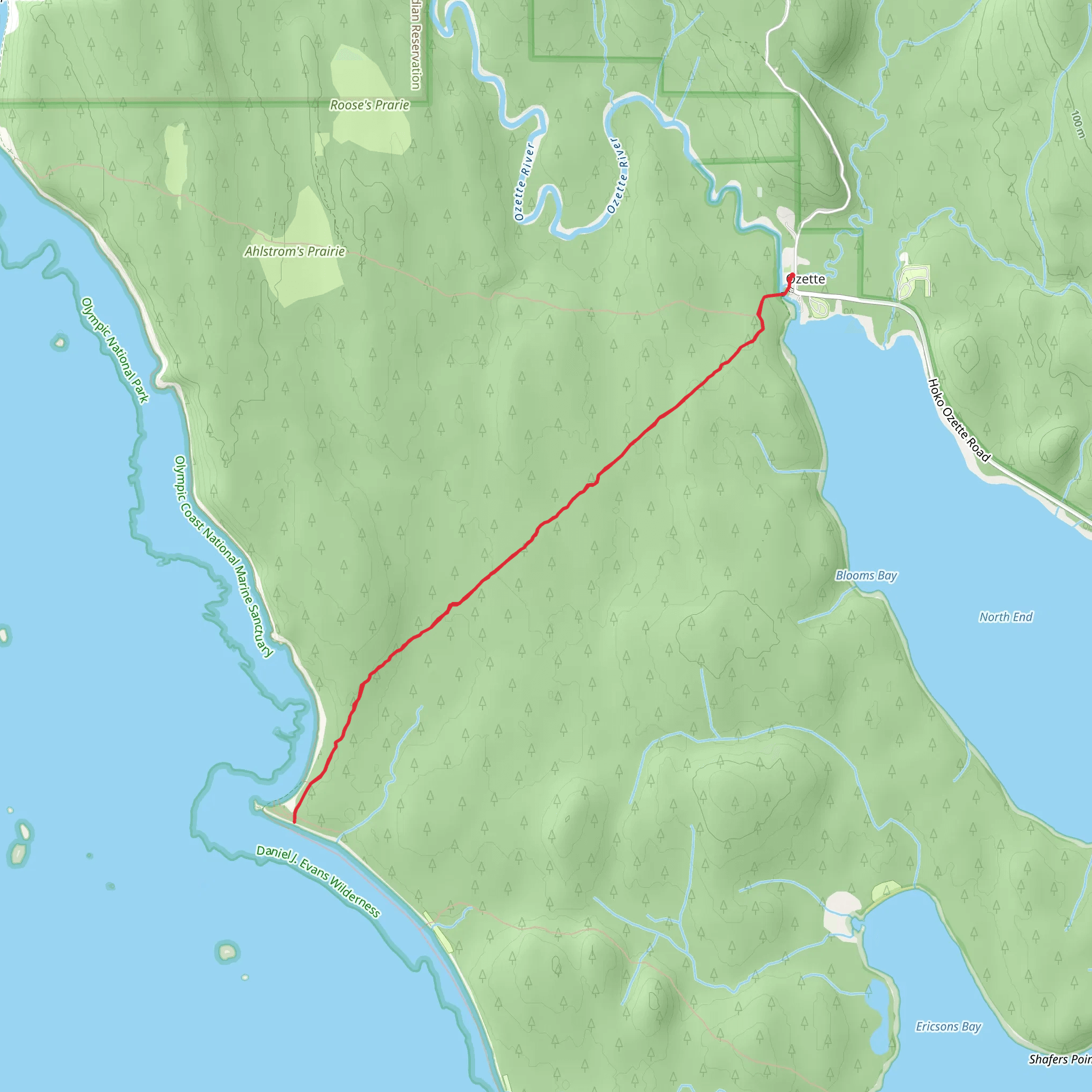 North Sand Point Trail mobile static map