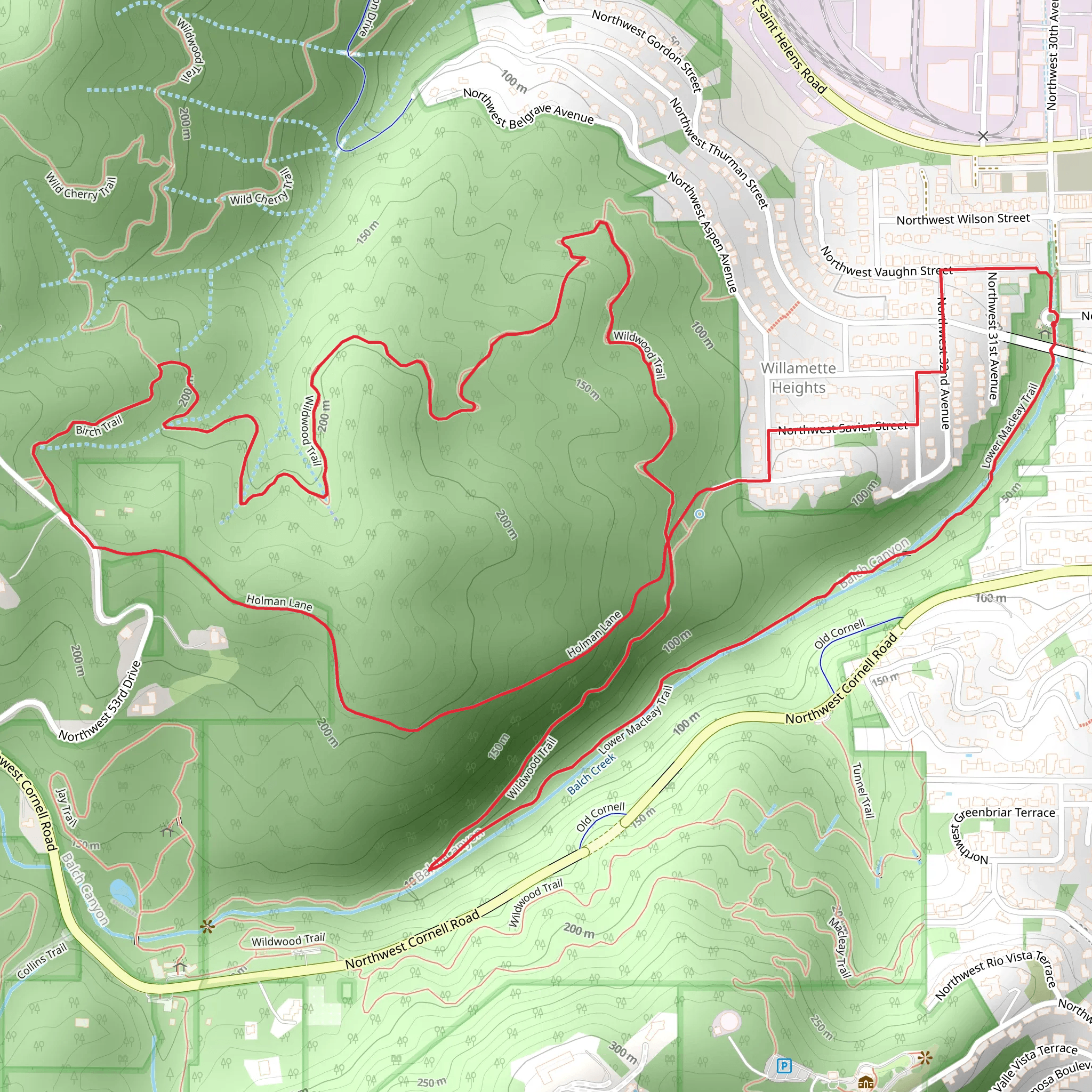 Lower Macleay - Wildwood Loop Trail mobile static map