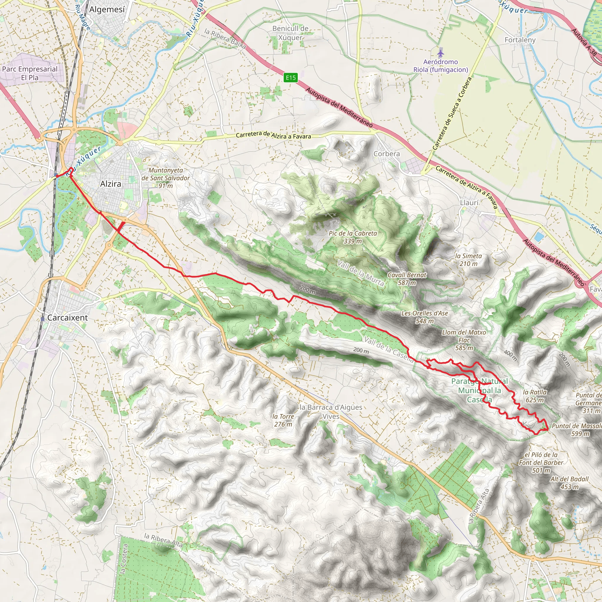 D'Alcira a la Casella PR CV 303 mobile static map