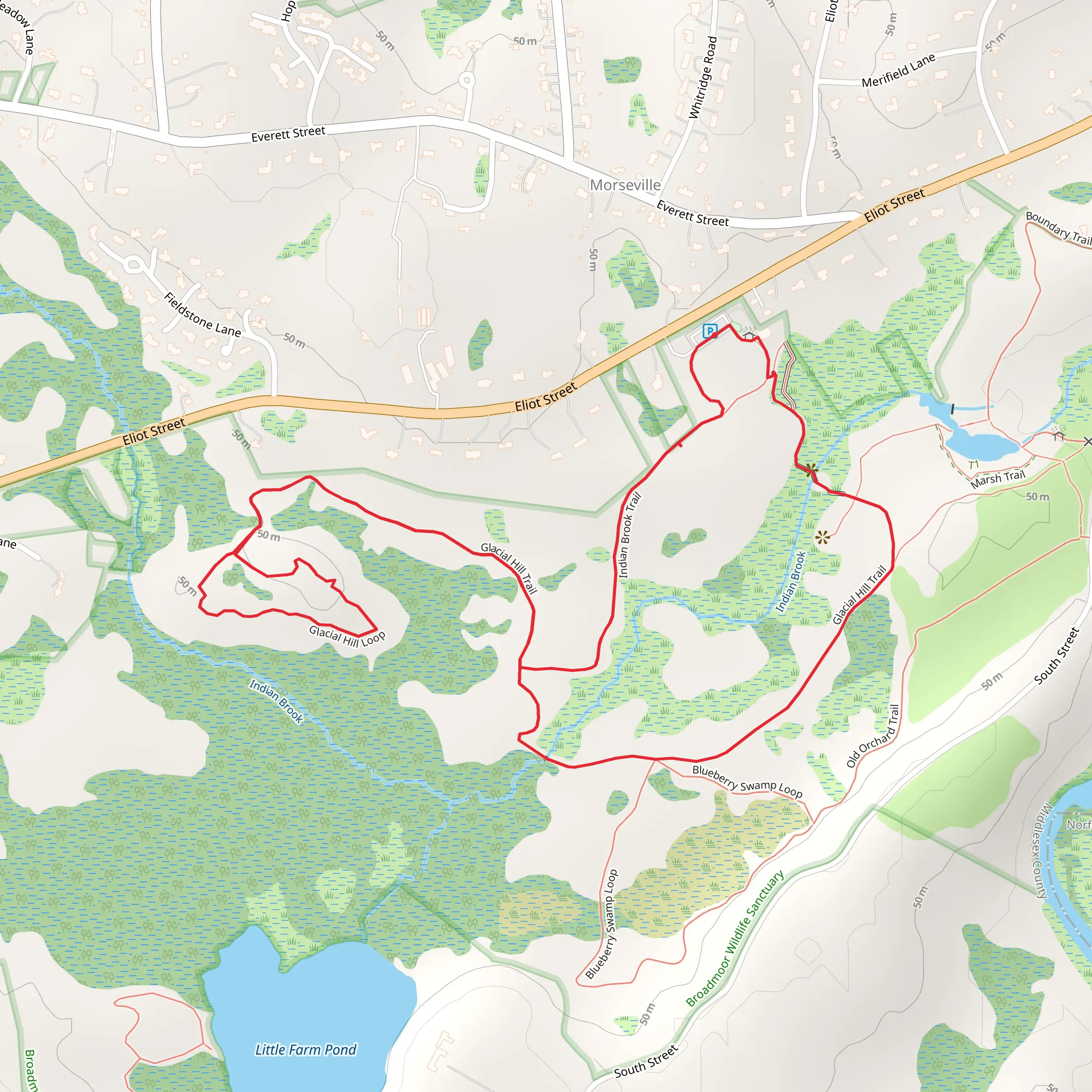 Glacial Hill Loop Trail mobile static map