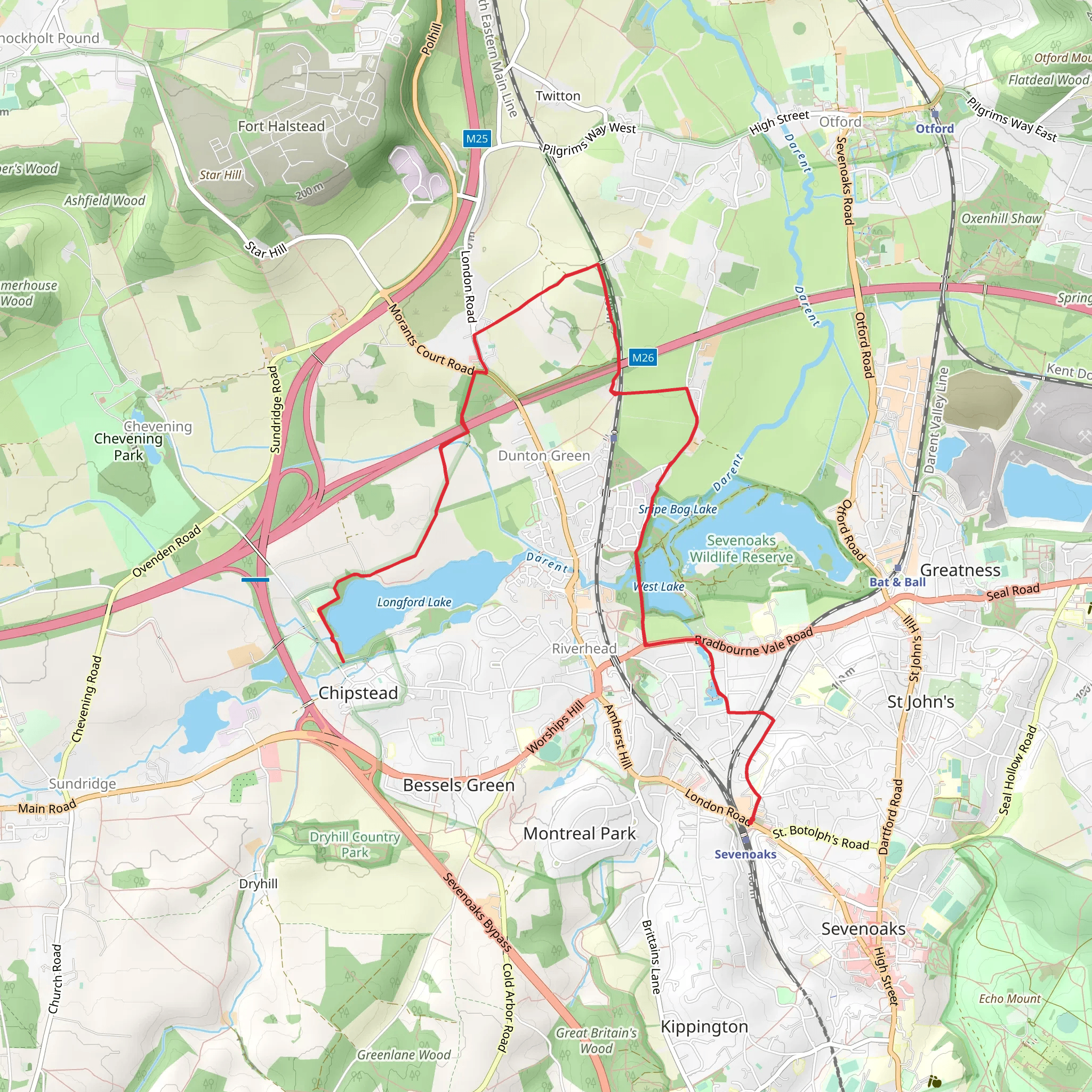 Sevenoaks mobile static map