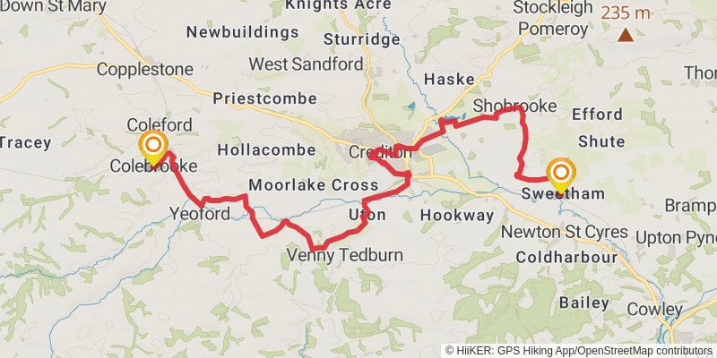 Devonshire Heartland Way stage 3 Map