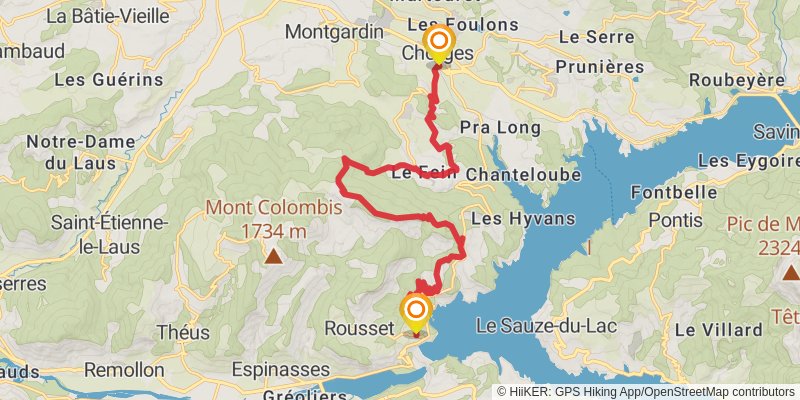 Lac de Serre-Ponçon stage 8 Map