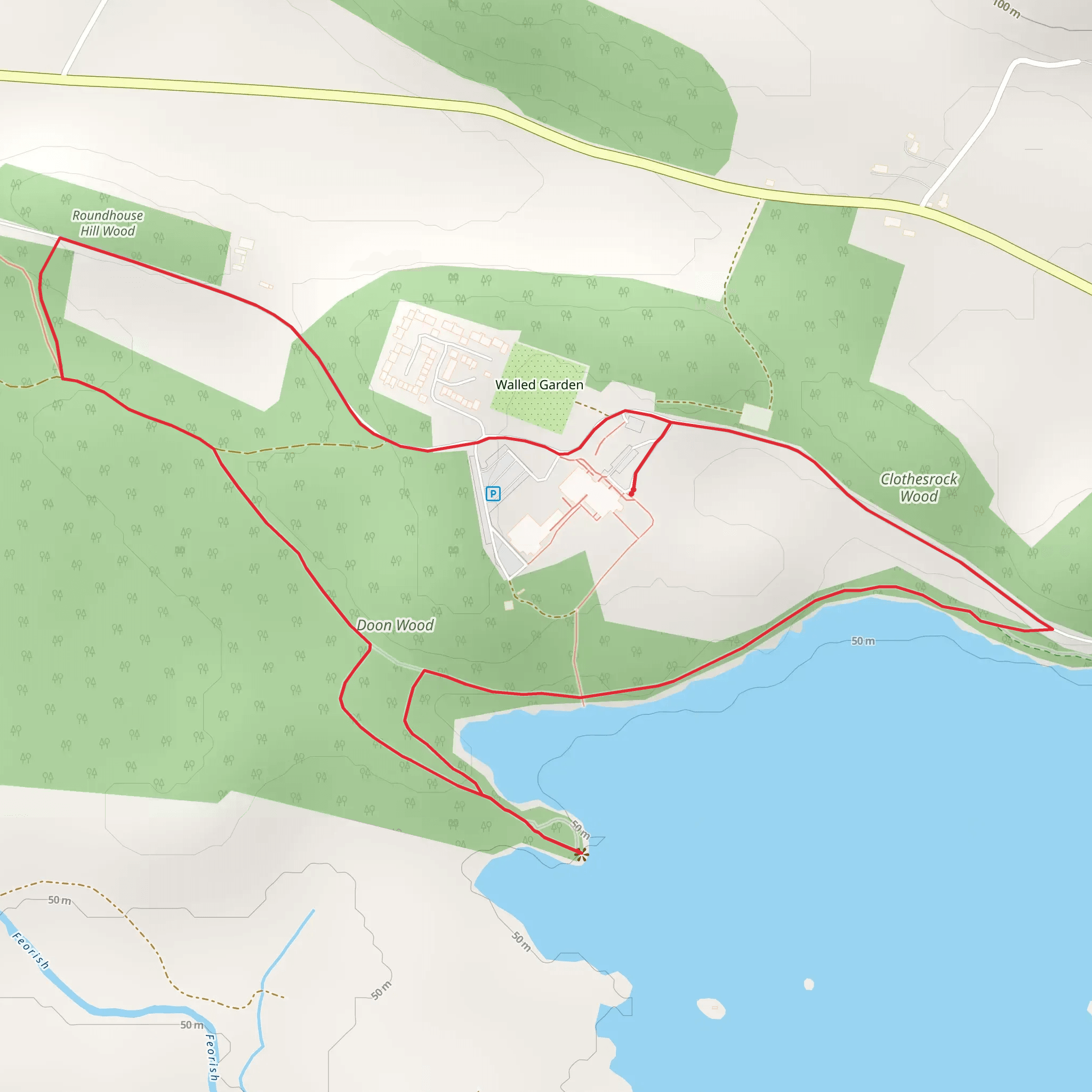 Kilronan Castle Looped Walks - Kilronan Castle Loop mobile static map