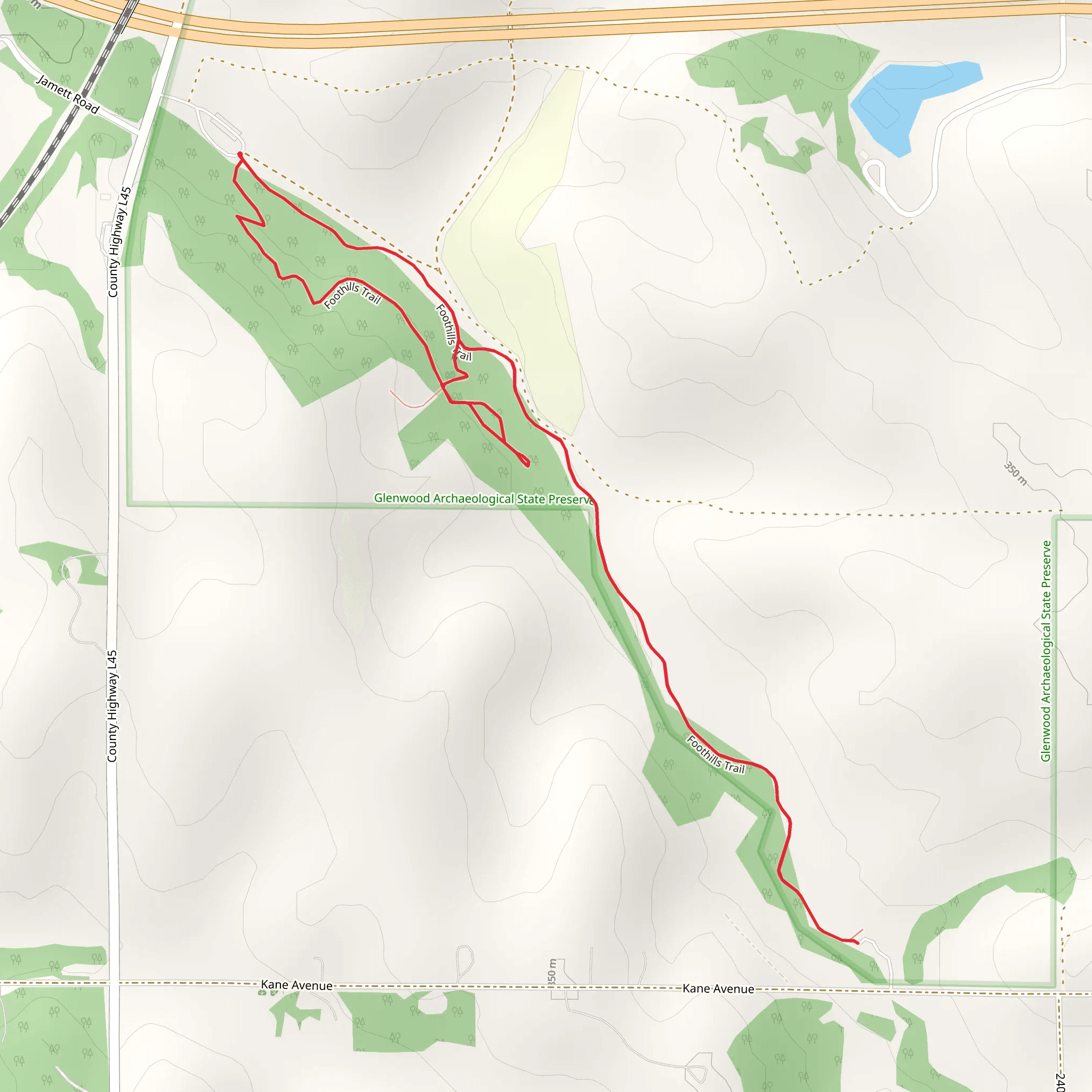 Foothills Loop Trail - County Highway L45 mobile static map