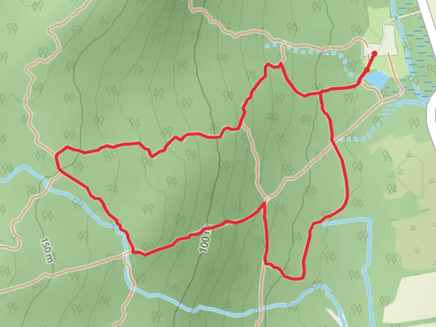 An image depicting the trail White Circle and Pipeline Loop and its surrounding area.