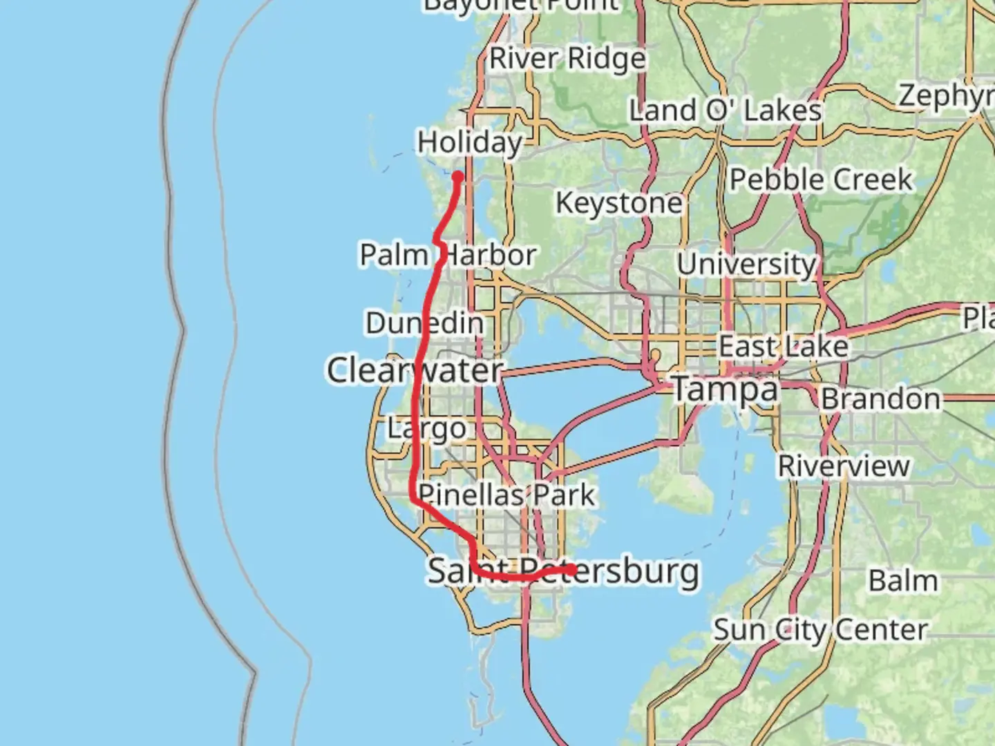 An image depicting the trail Pinellas Trail and its surrounding area.