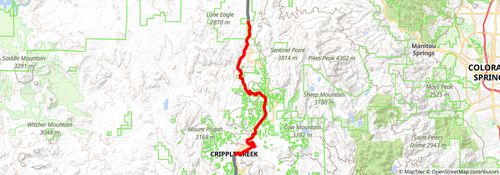 American Discovery Trail South Route stage 225 Map