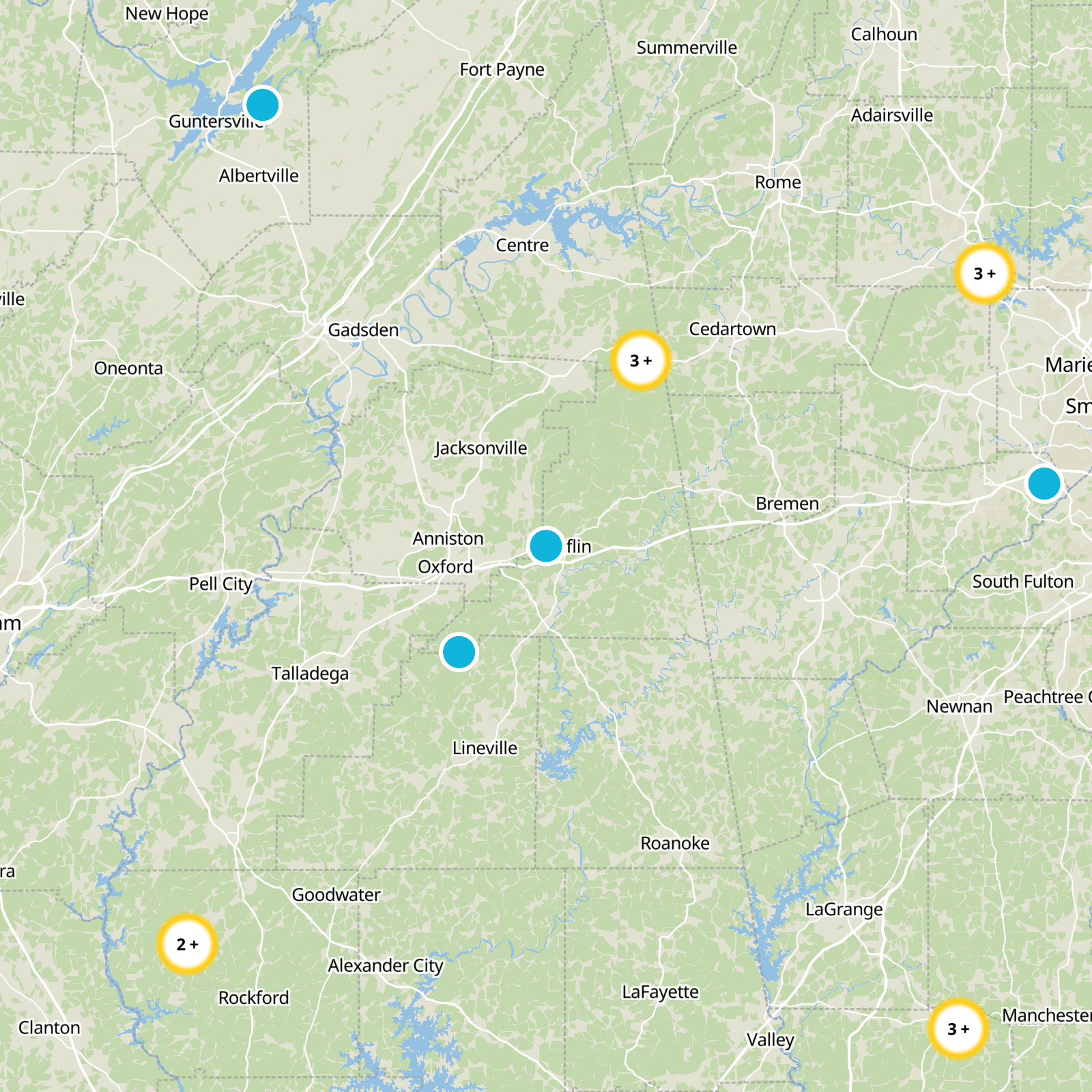 Cleburne County Static Map