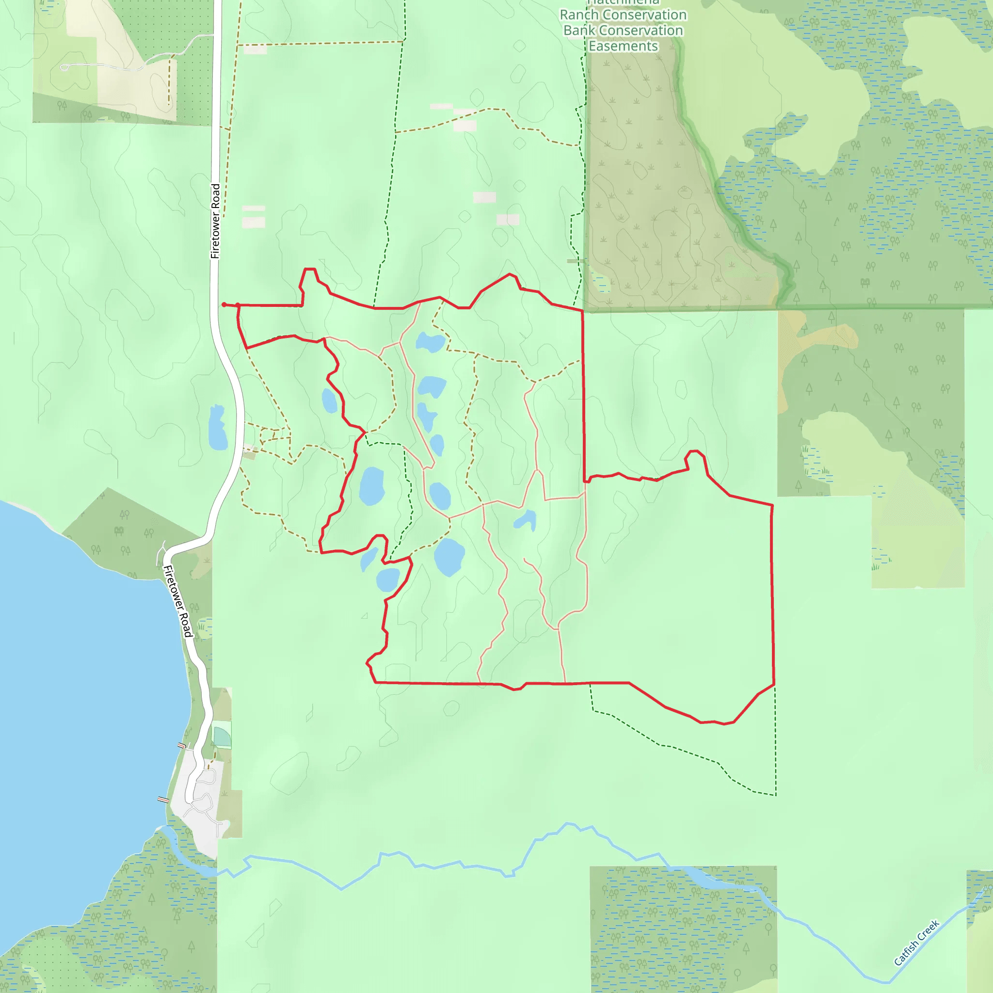 Firetower Road Loop mobile static map