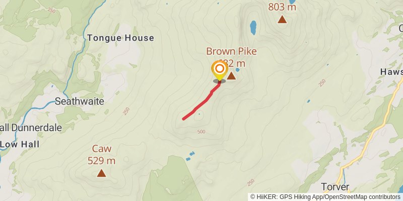Dow Crag and Brim Fell Loop via Seathwaite Tarn spur 1 Map