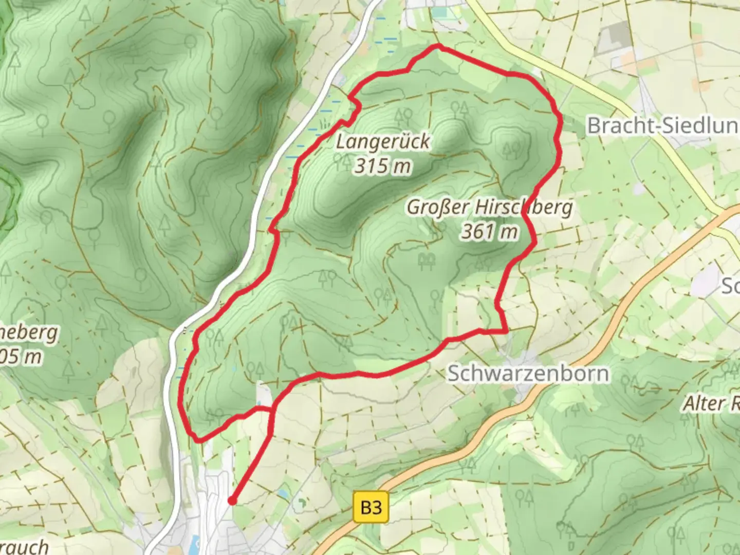 An image depicting the trail Extratour Junkernpfad and its surrounding area.