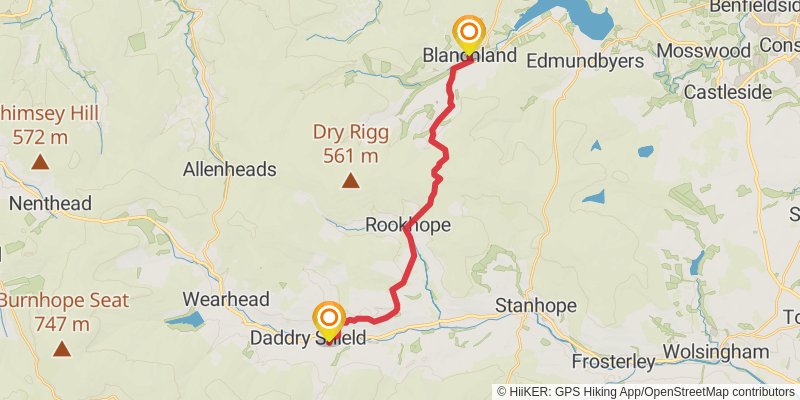 A Pennine Journey stage 8 Map