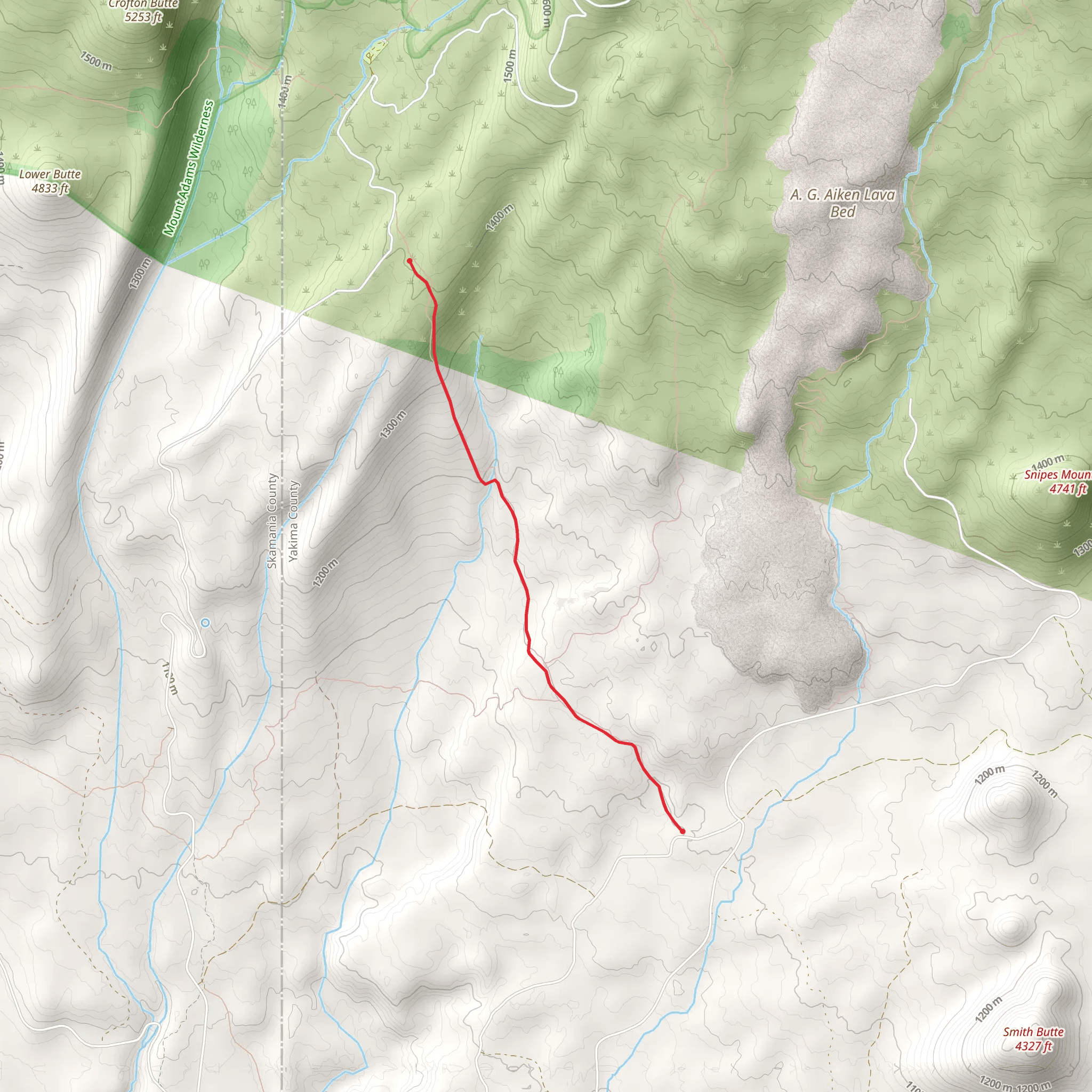 Gotchen Creek Trail mobile static map