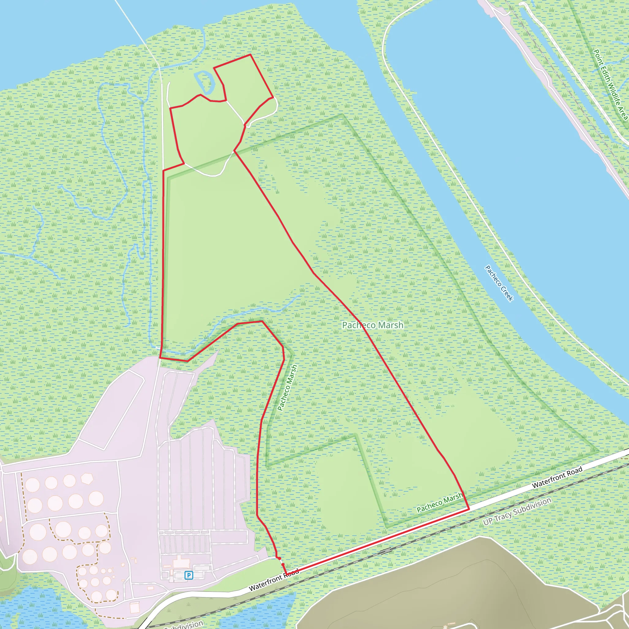 Pacheco Marsh Loop mobile static map