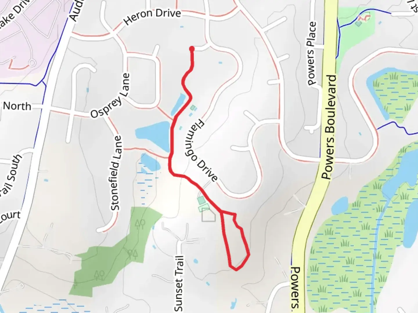 An image depicting the trail Mallard Court Road Walk and its surrounding area.