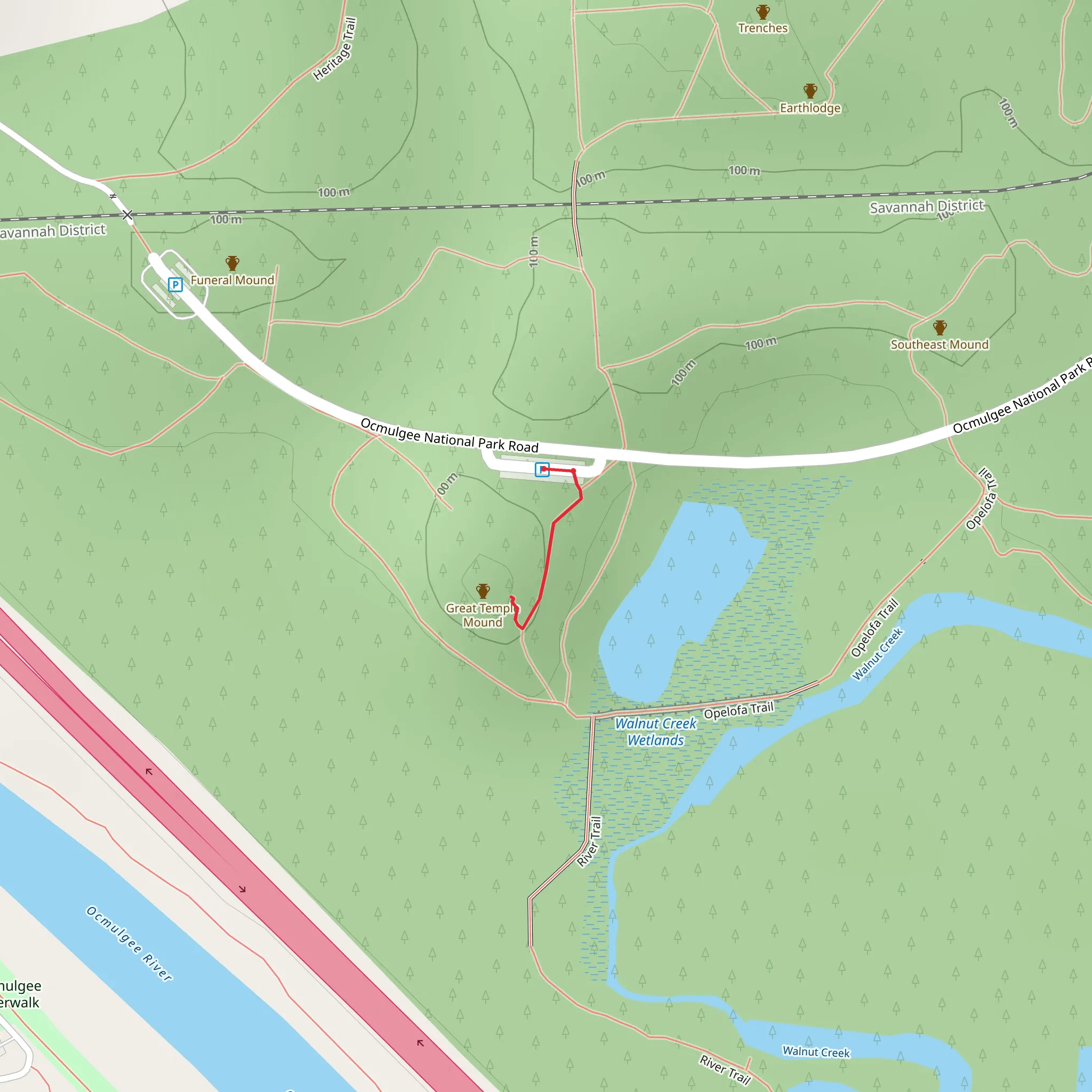 Great Temple Mound Walk mobile static map