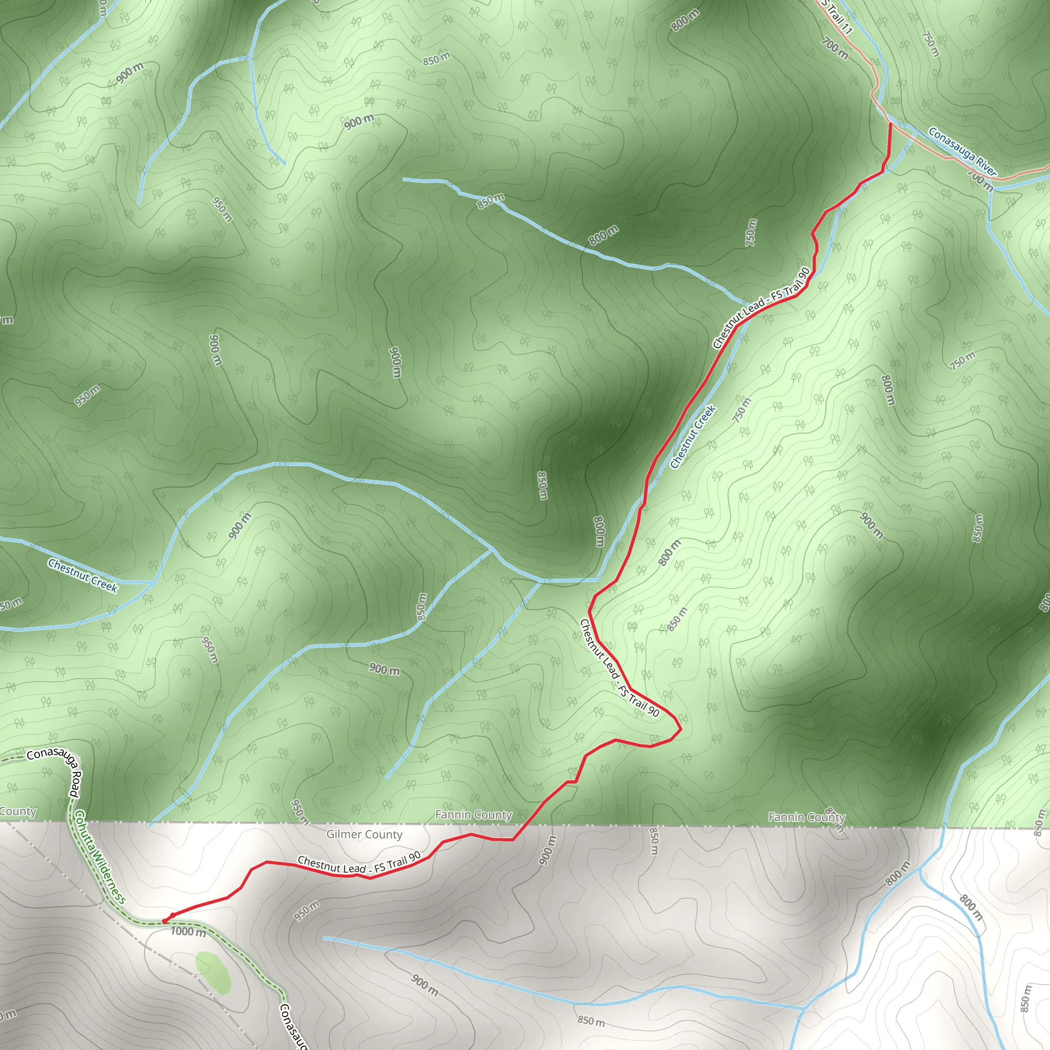 Chestnut Lead Walk mobile static map