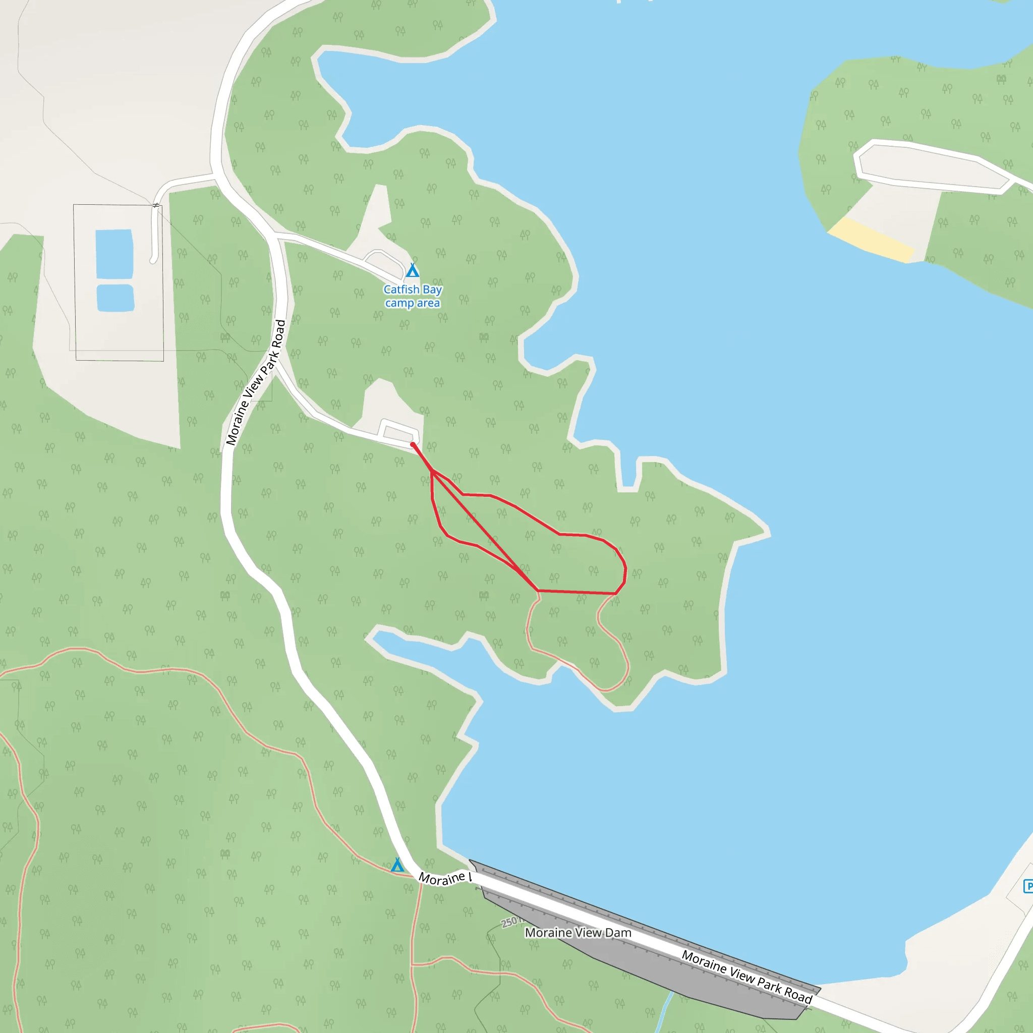 Moraine View Park Road Loop mobile static map