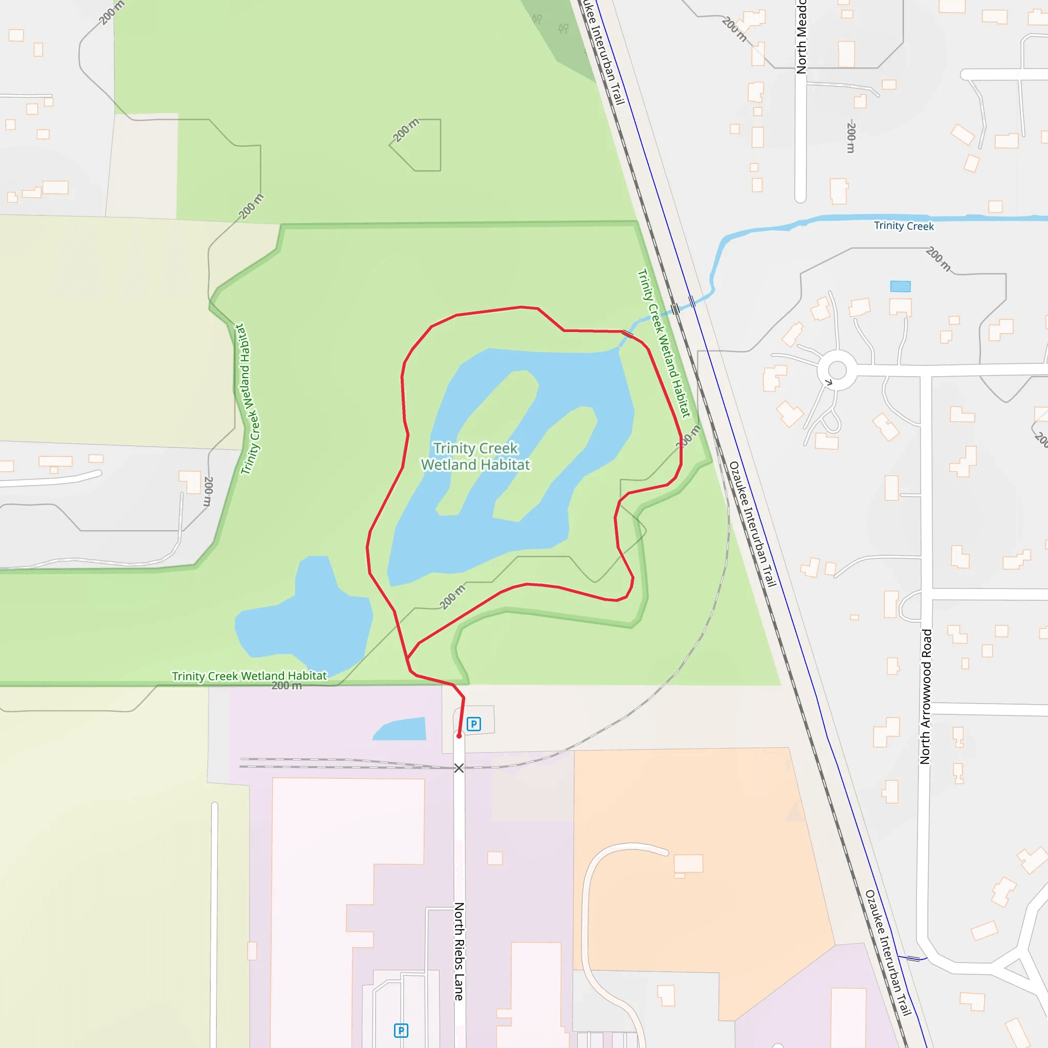 North Riebs Lane Loop mobile static map