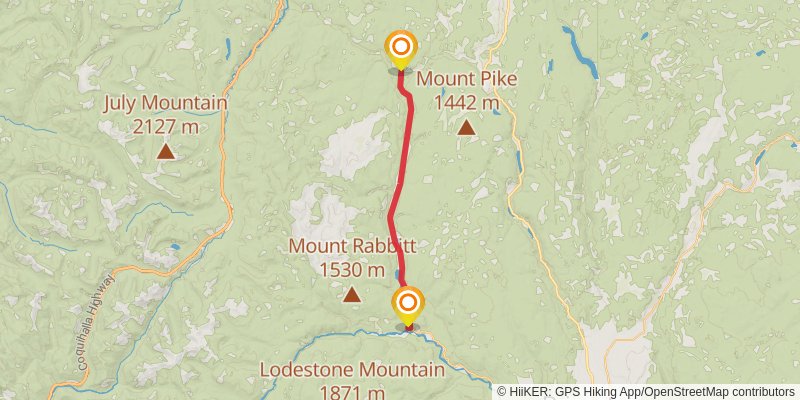Kettle Valley Rail Trail stage 27 Map