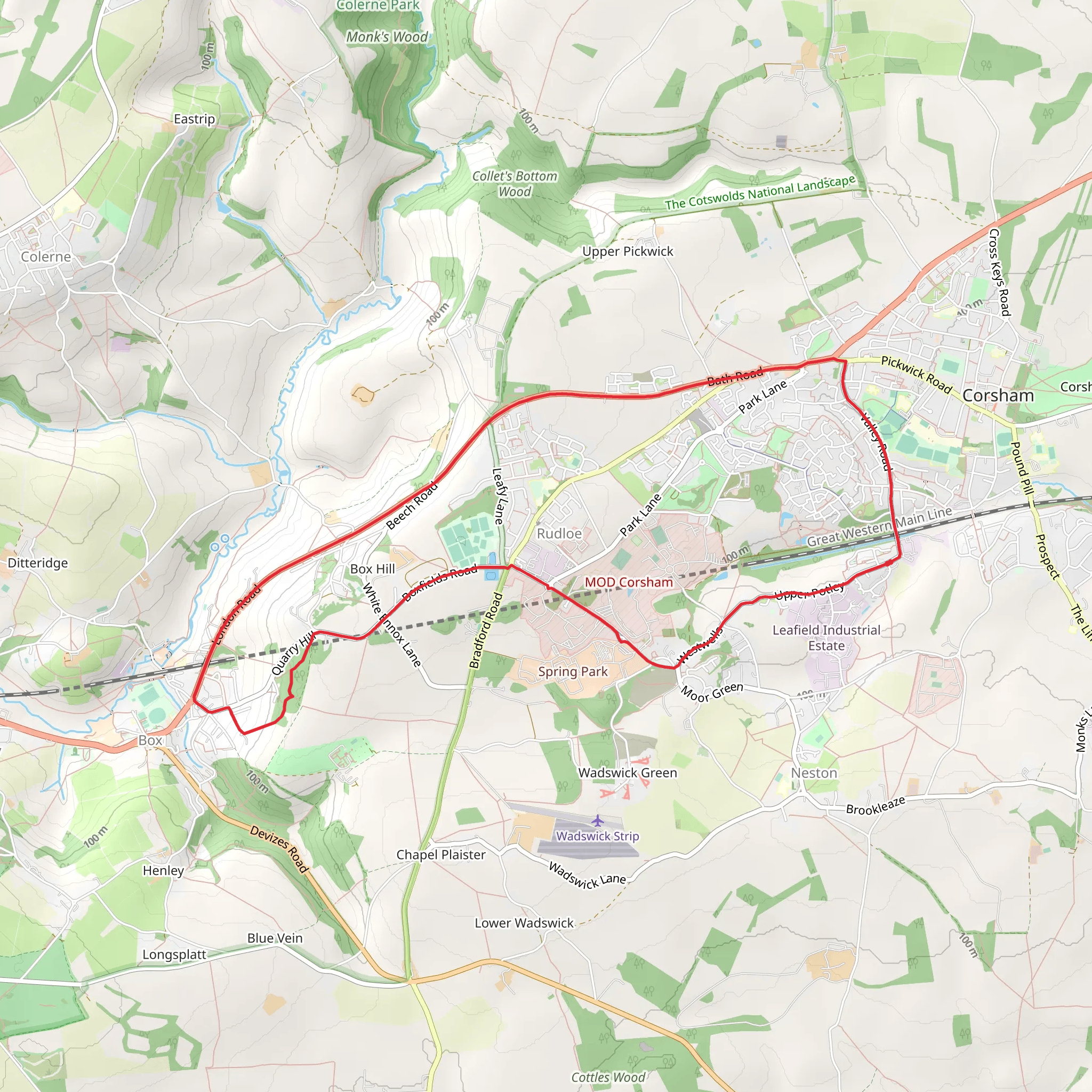 Rudloe Loop mobile static map