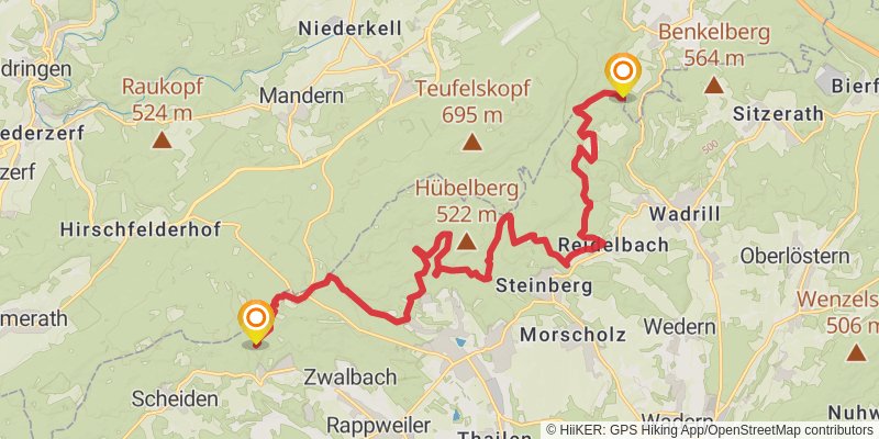 Saar-Hunsrück-Steig stage 5 Map