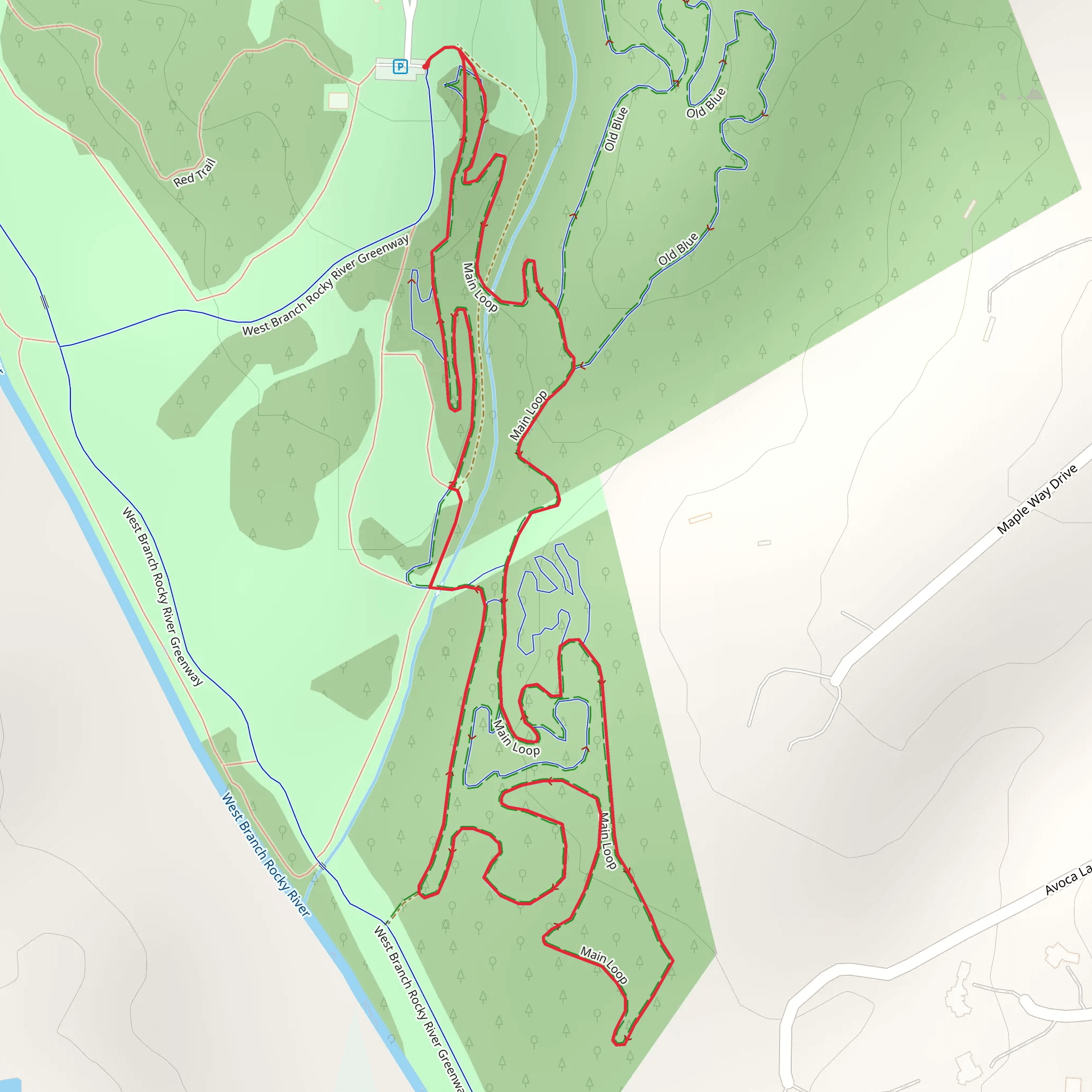 Main Loop Trail mobile static map