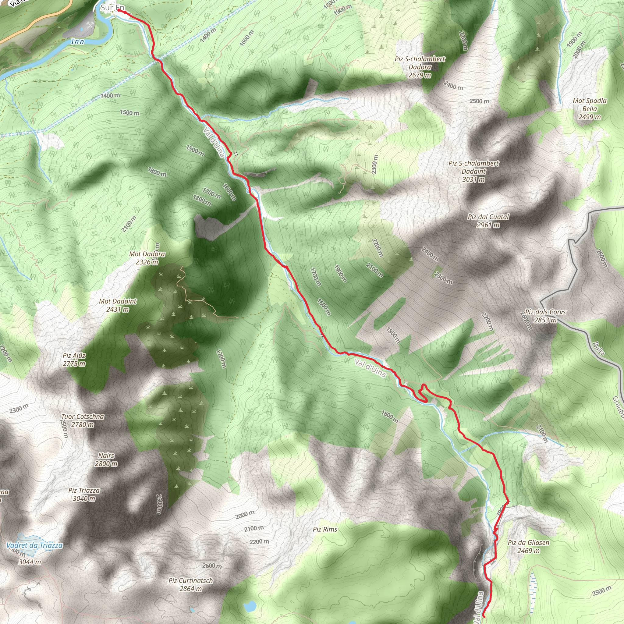 Val d'Uina mobile static map