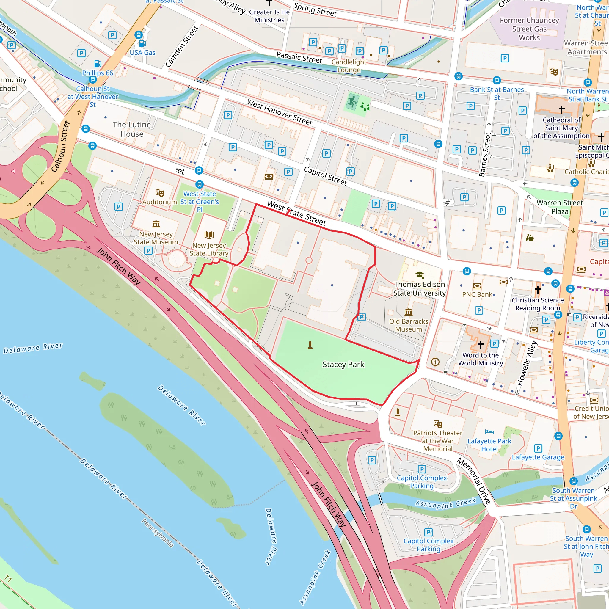 Stacey Park Loop mobile static map