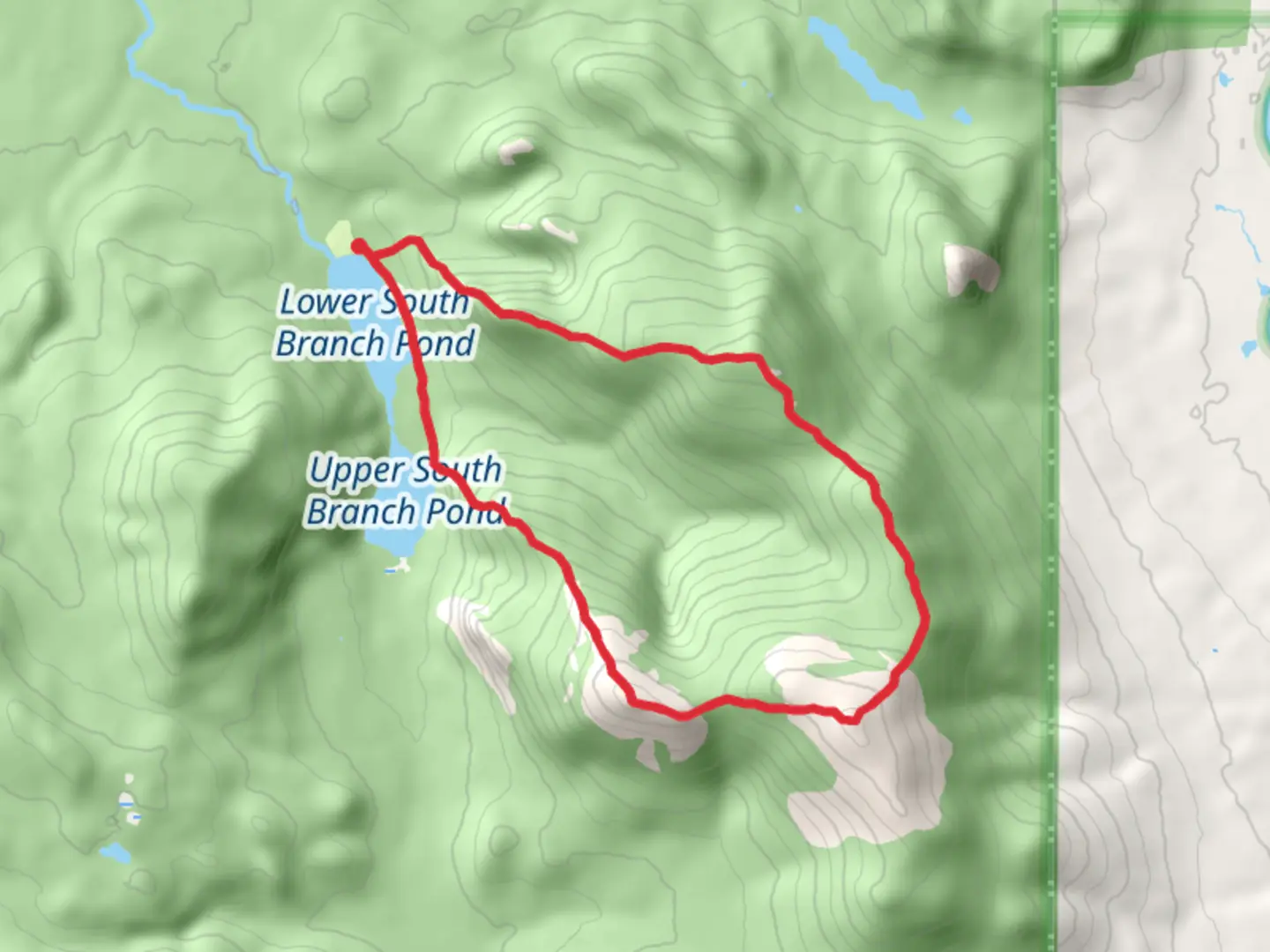 An image depicting the trail Traveler Mountain Loop Trail and its surrounding area.