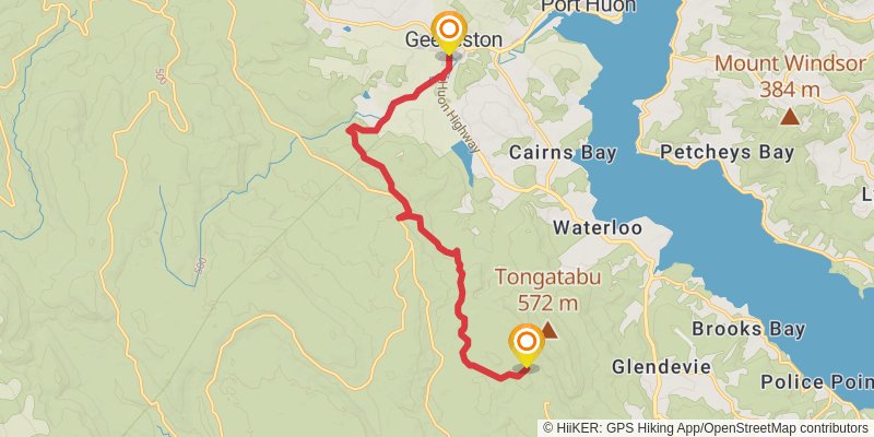Tasmanian Trail stage 24 Map