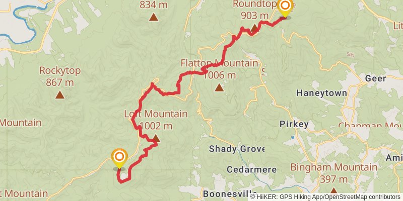 Appalachian Trail Section Hike - Shenandoah National Park stage 4 Map