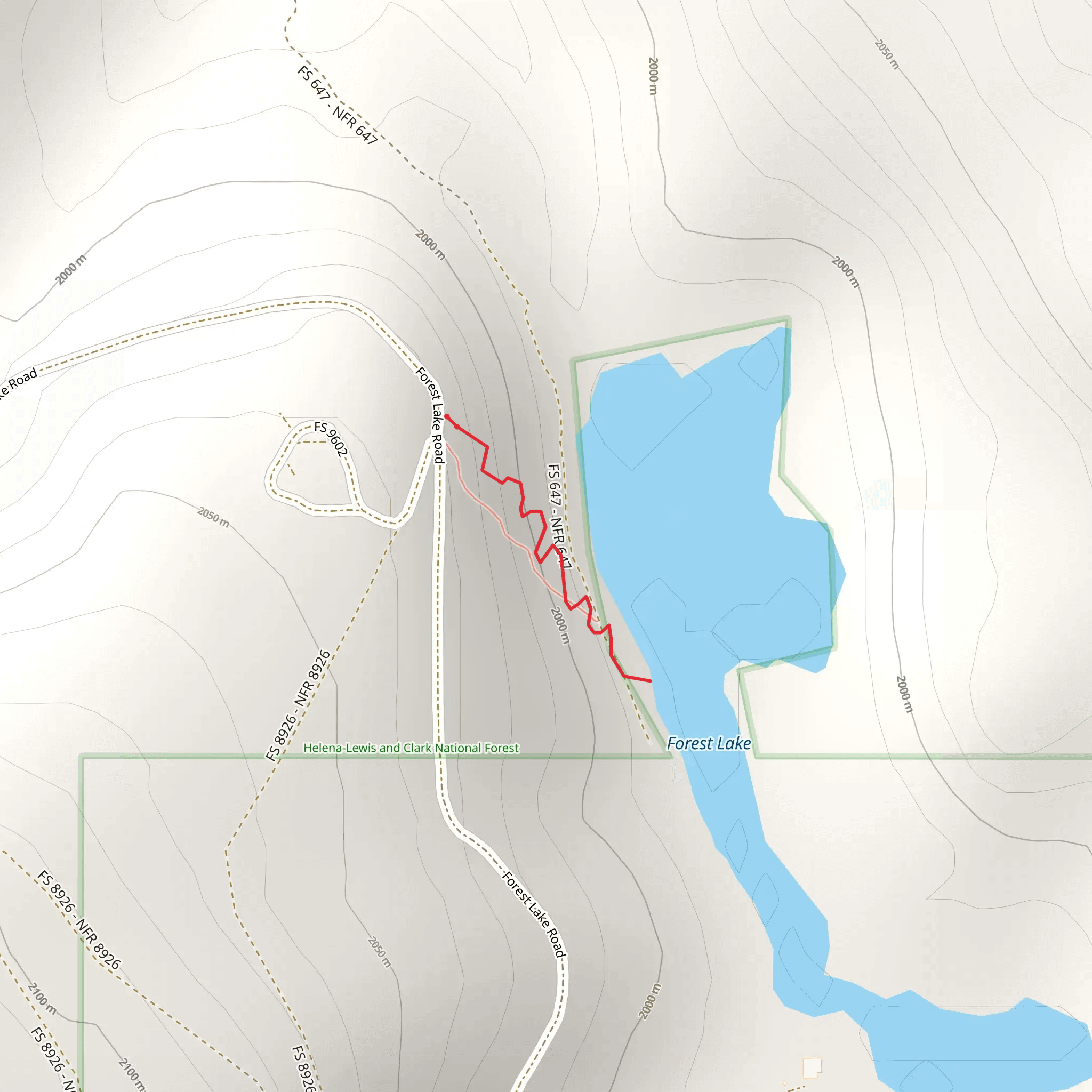 Forest Lake Trail mobile static map