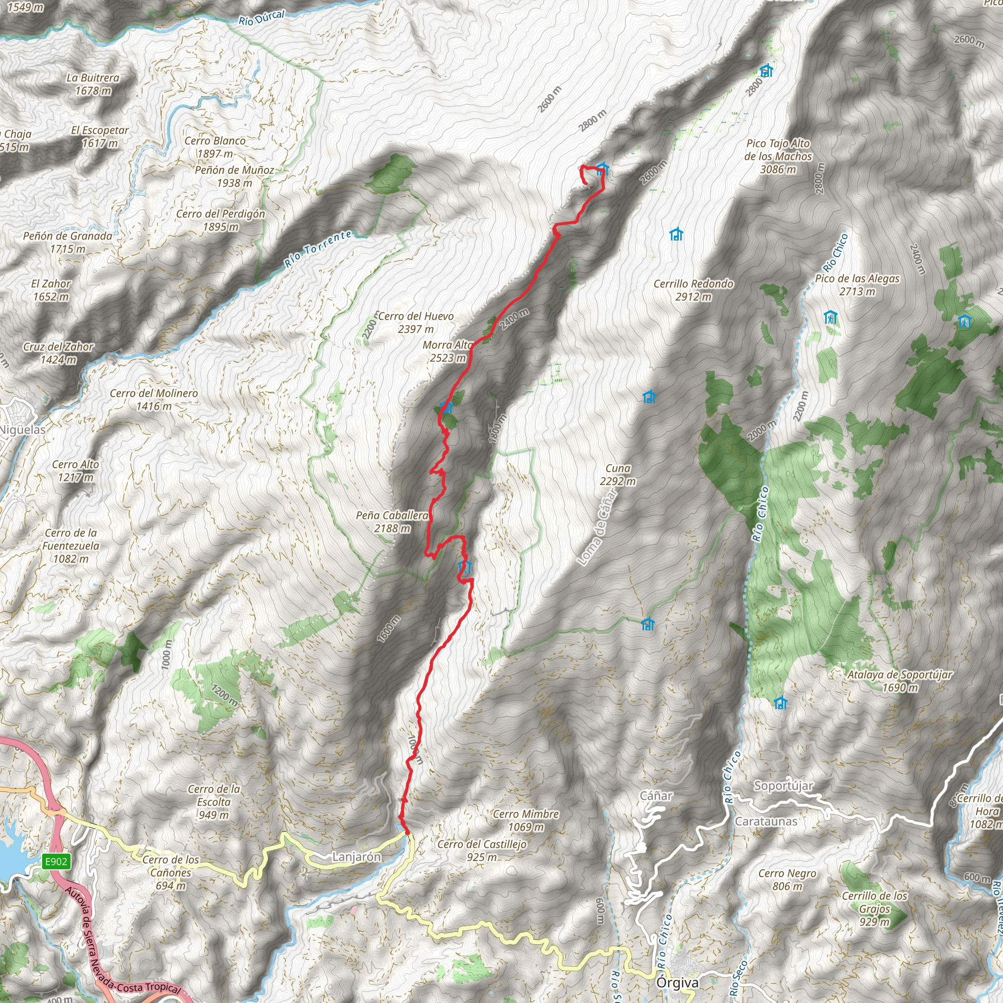 PR A 34 Tello - Ventura - Caballo mobile static map