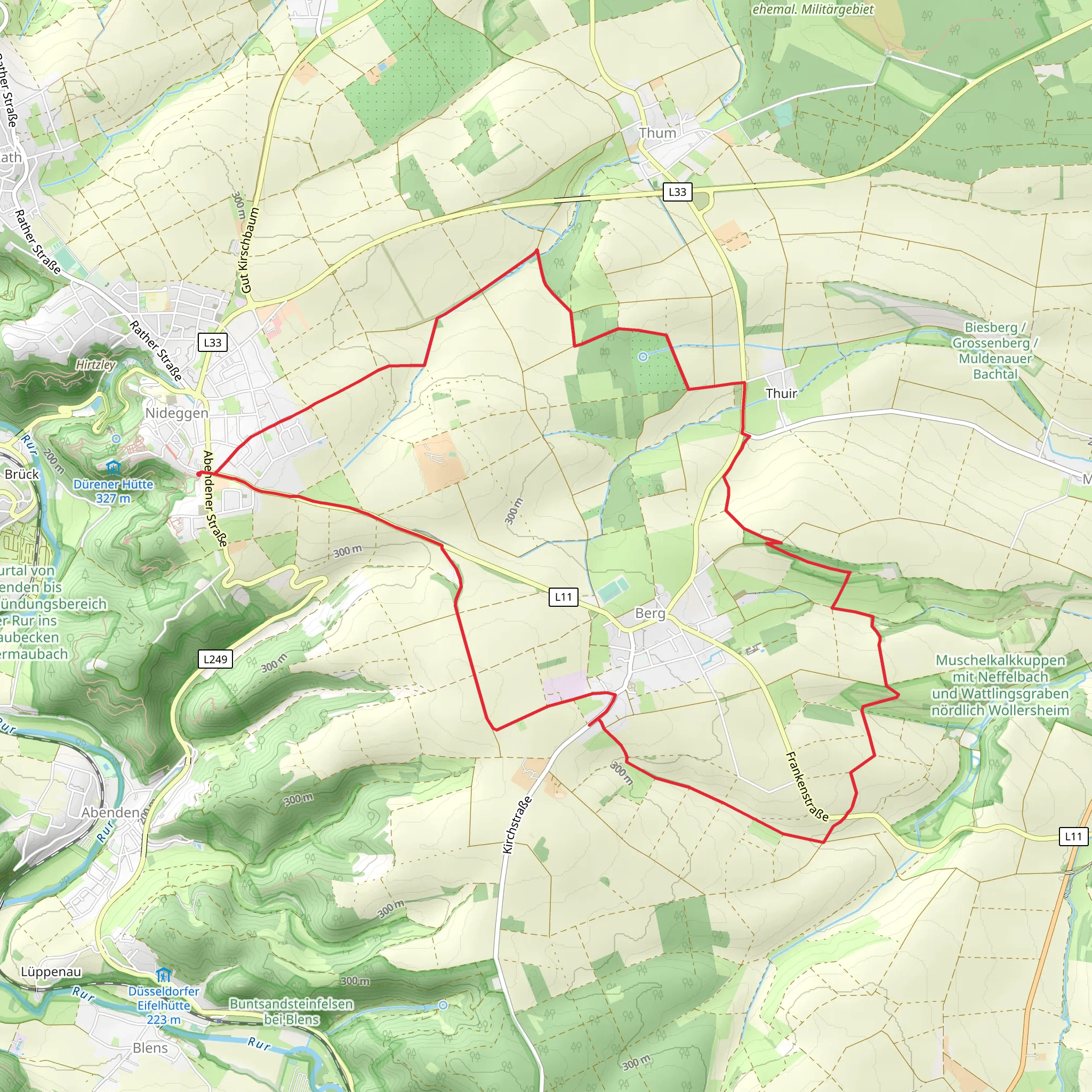 Sonnenweg Loop from Nidenggen mobile static map